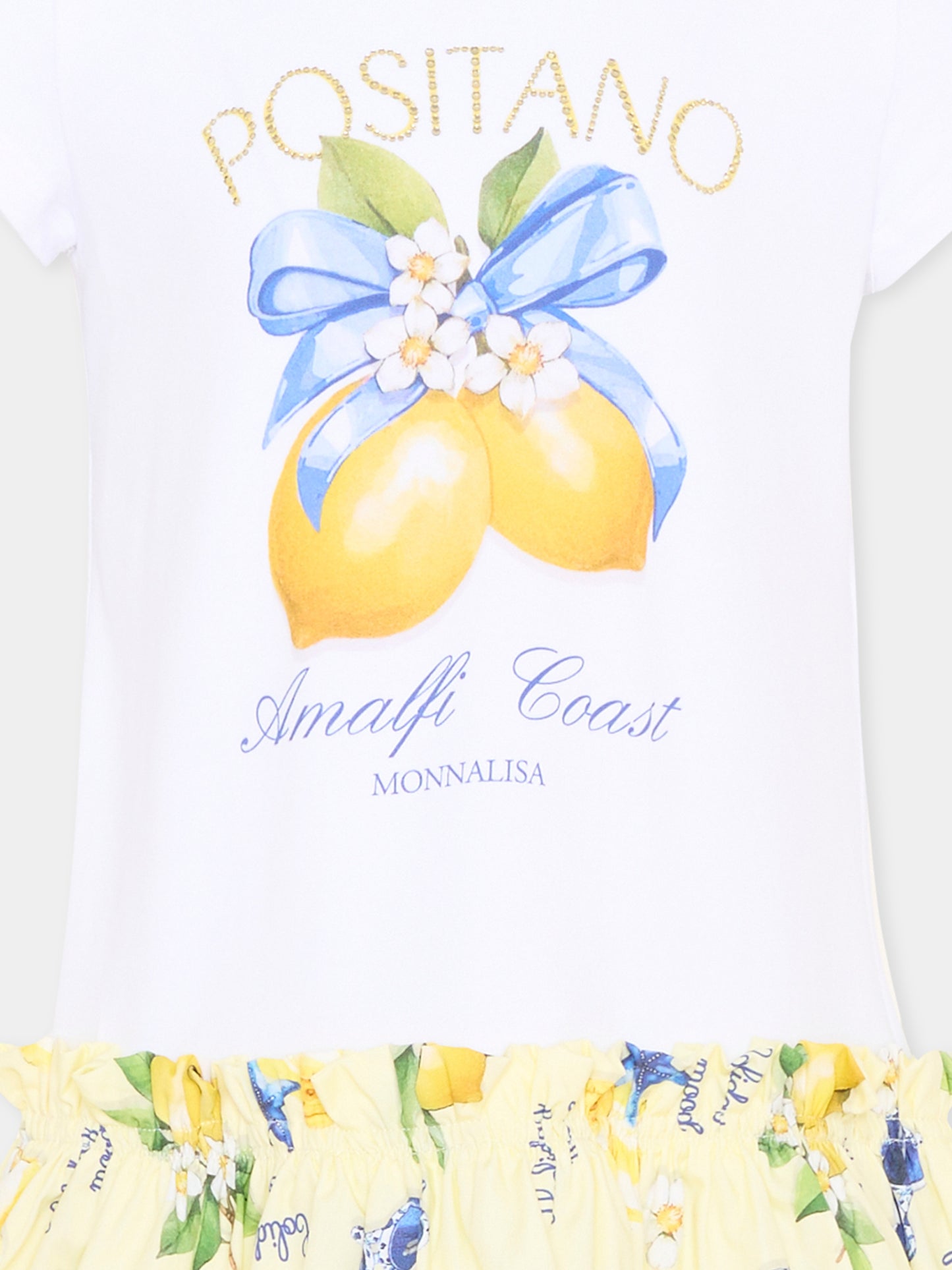 Vestito multicolor Positano per bambina,Monnalisa,11G916RU - 7201 - 9914