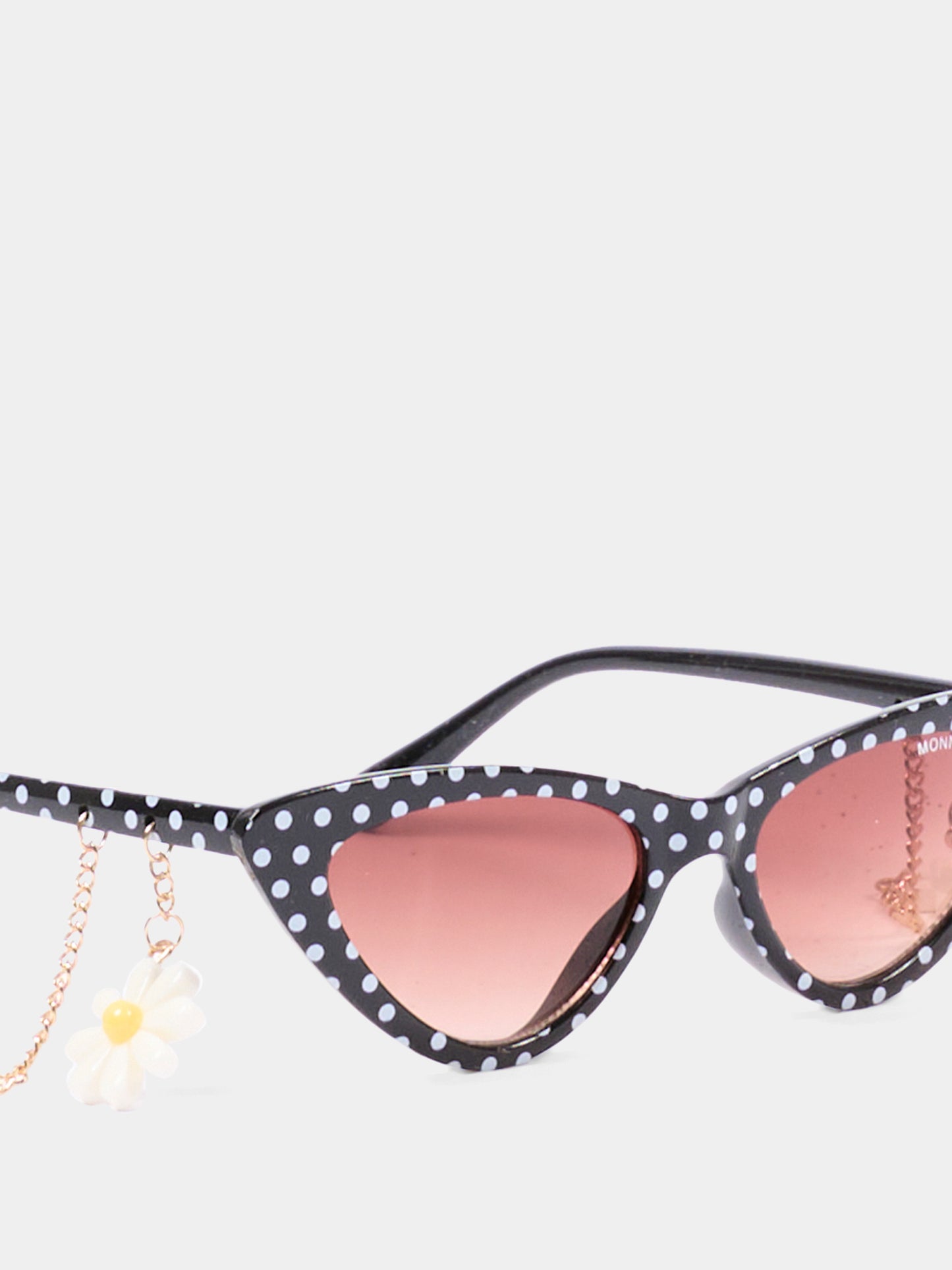 Occhiali da sole neri per bambina a pois,Monnalisa,19G023 - 7073 - 5099