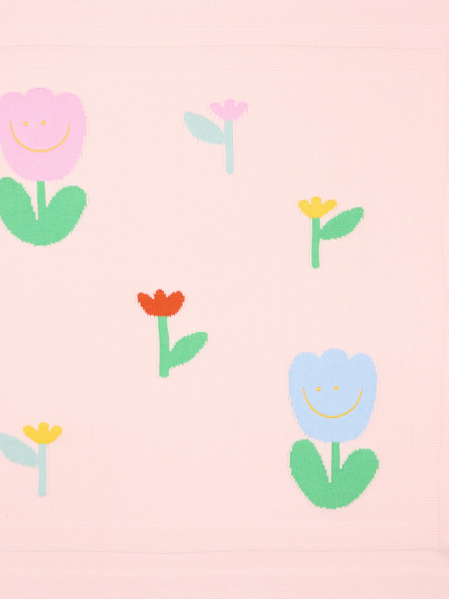 Coperta rosa per neonata con ricamo tulipani,Stella Mccartney Kids,TY0000-Z2423 51Z