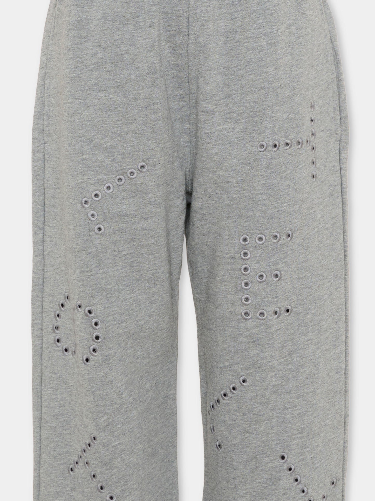 Pantaloni sportivi grigi per bambini con logo,Stella Mccartney Kids,TY6D40-Z3409 808