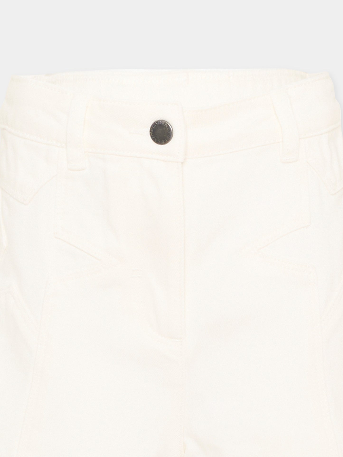 Shorts avorio per bambina con stelle,Stella Mccartney Kids,TY6F39-Z3457 101
