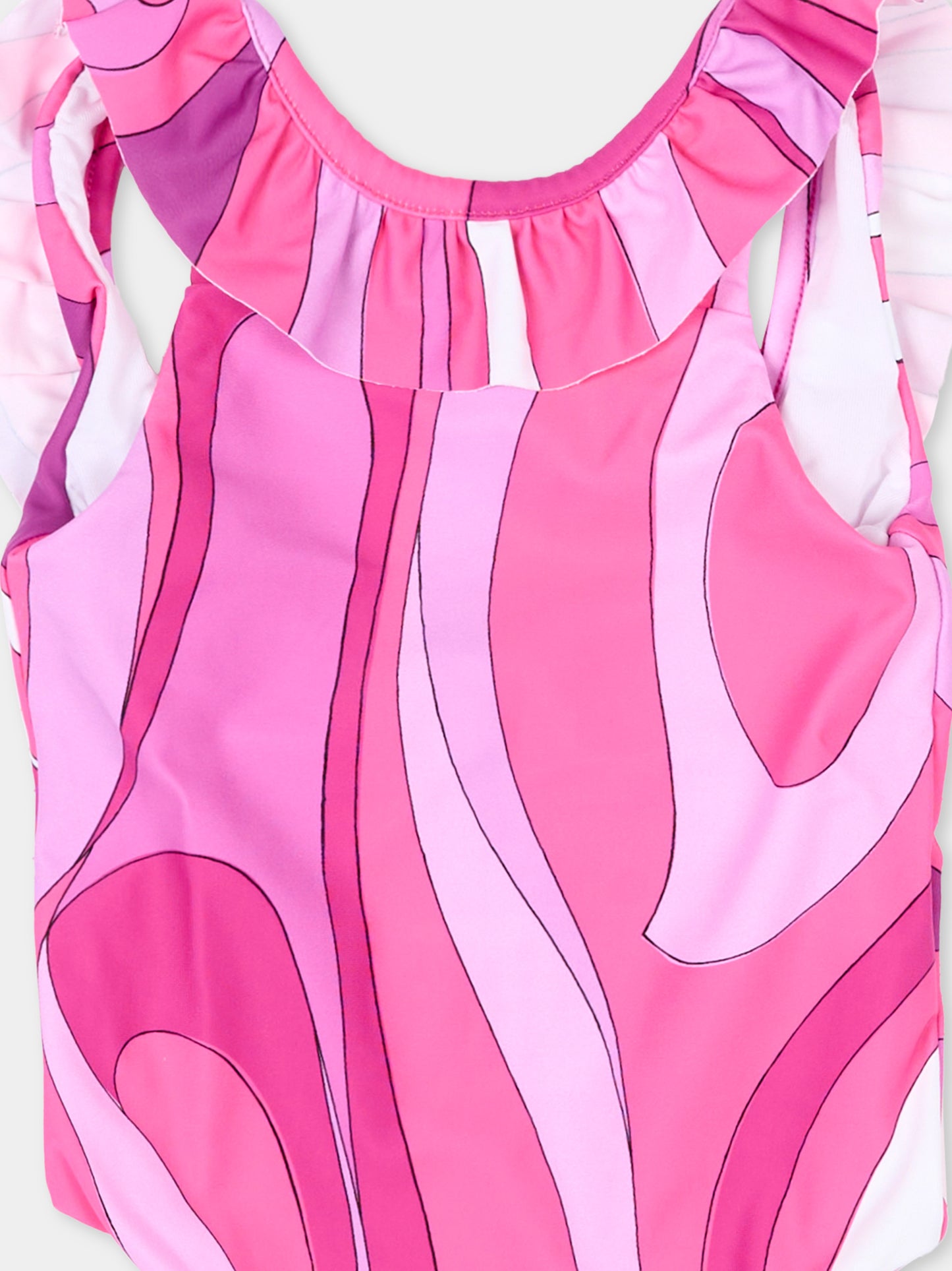 Costume intero viola per neonata con stampa,Emilio Pucci Junior,PYC009-Z3747 570BC