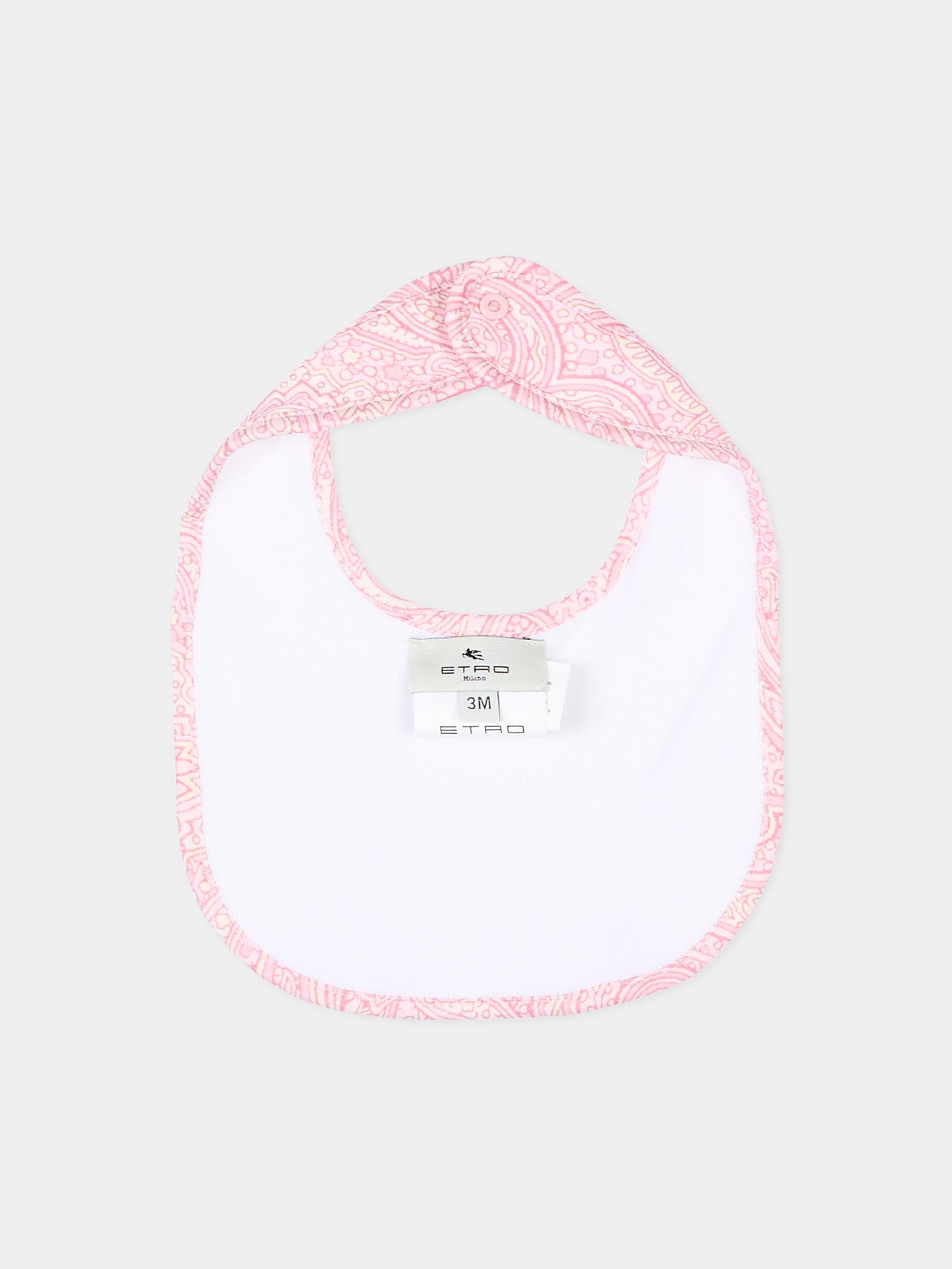 Set tutina rosa per neonata con stampa paisley e logo,Etro,GYB530-Z3771 502