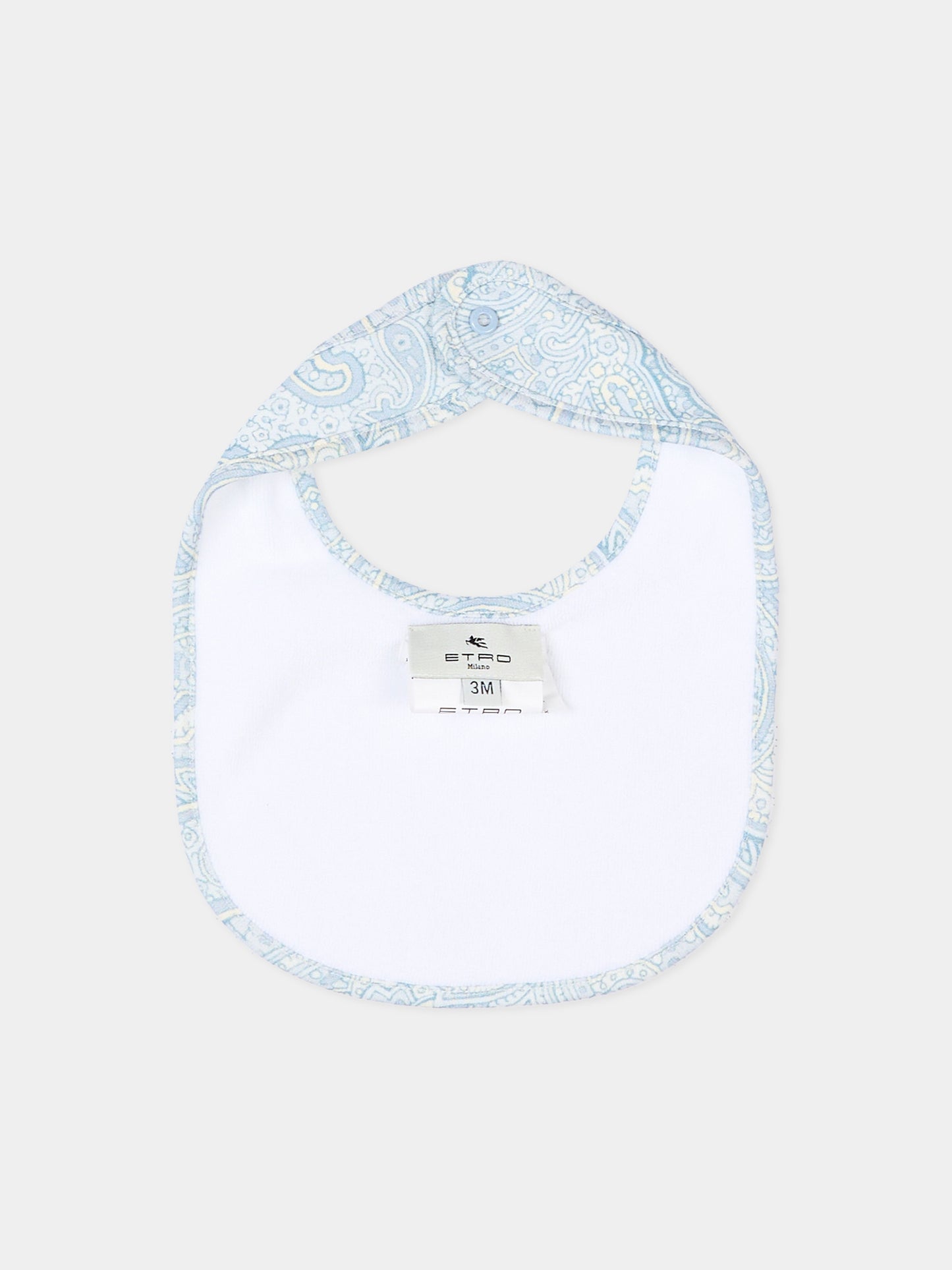 Set tutina celeste per neonato con stampa paisley,Etro,GYB530-Z3771 602