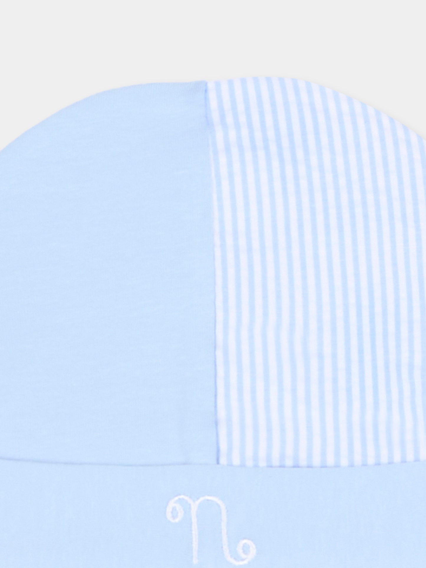 Cappello azzurro per neonato a righe,Nanán,E26131A