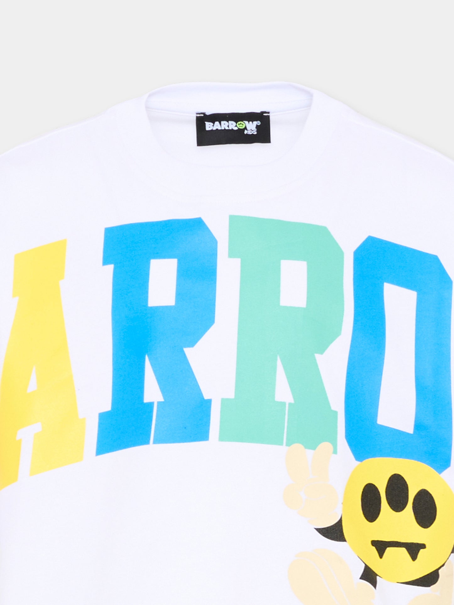 T-Shirt bianca per bambina con logo,Barrow,S6BKJGTH173 002