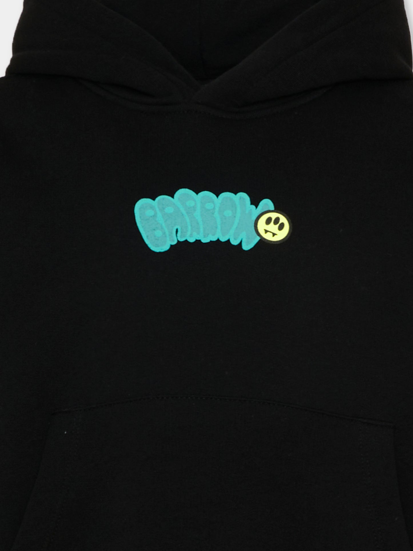 Felpa nera Barrow per bambini con logo,Barrow,S6BKJUHS002 110