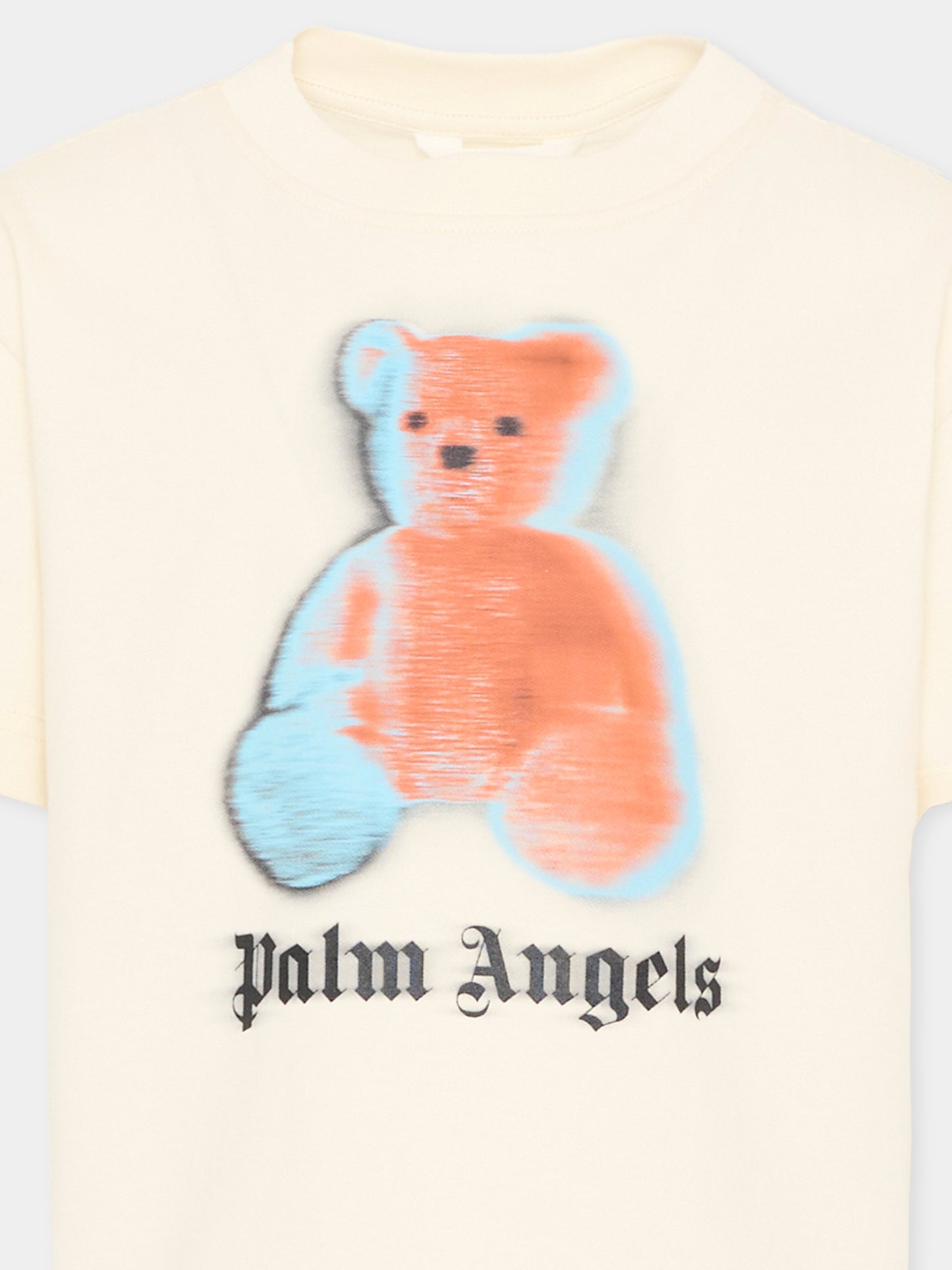 T-Shirt avorio per bambino con Teddy Bear,Palm Angels,PBAA003S26JER005 002