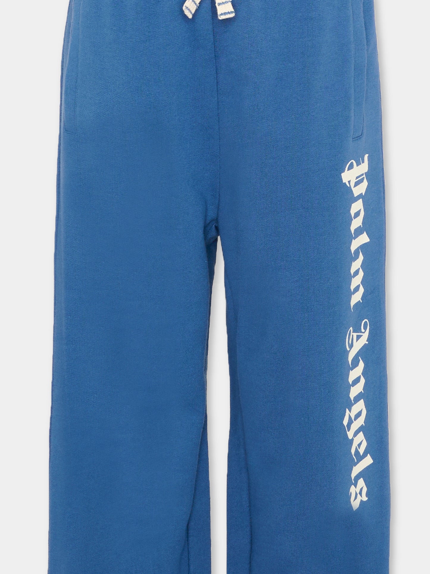 Pantaloni sportivi blu per bambini con logo,Palm Angels,PBCH008S26FLE001 060