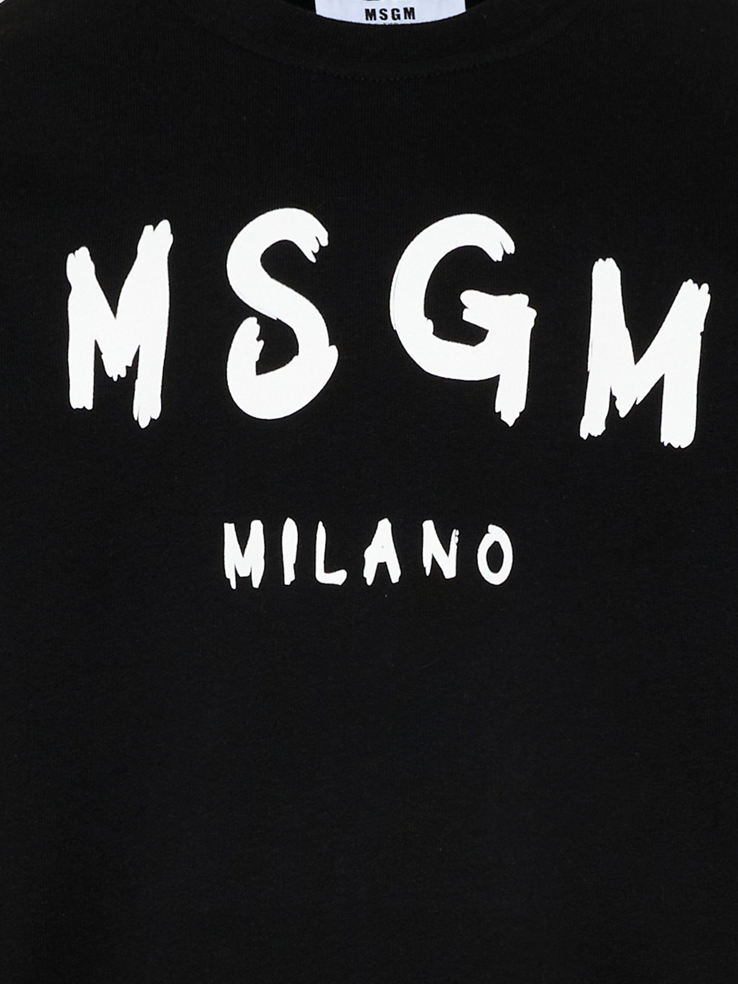 Felpa nero per bambini con logo,Msgm Kids,S6MSJUSW007 110