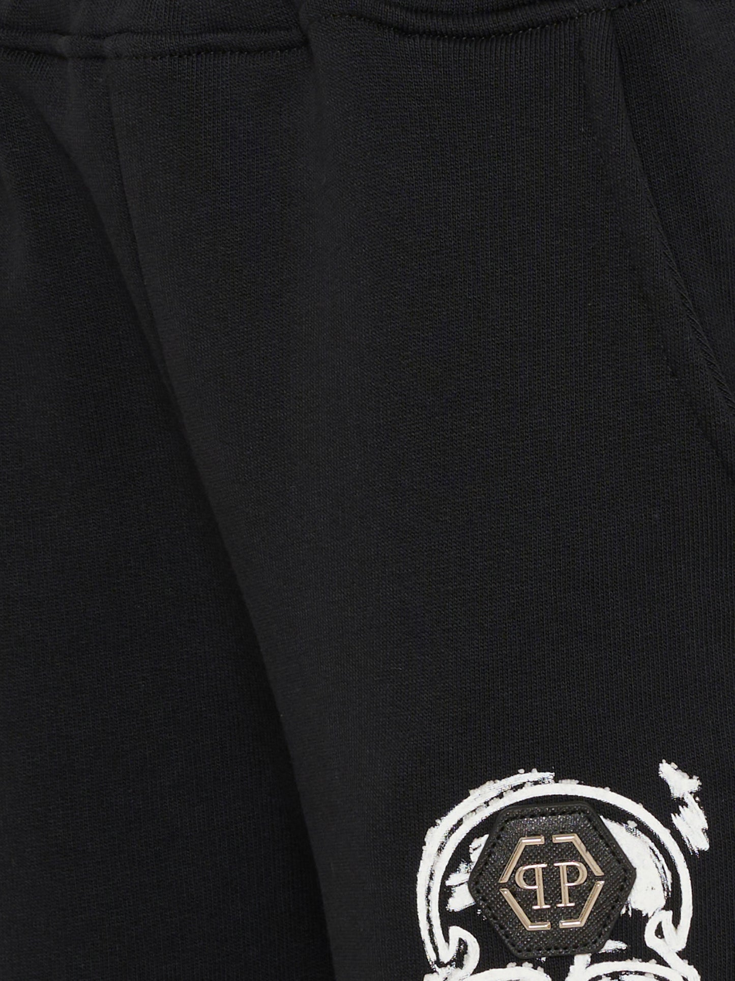 Pantaloni neri per bambino con teschio,Philipp Plein Junior,S6PHJBFP047 110