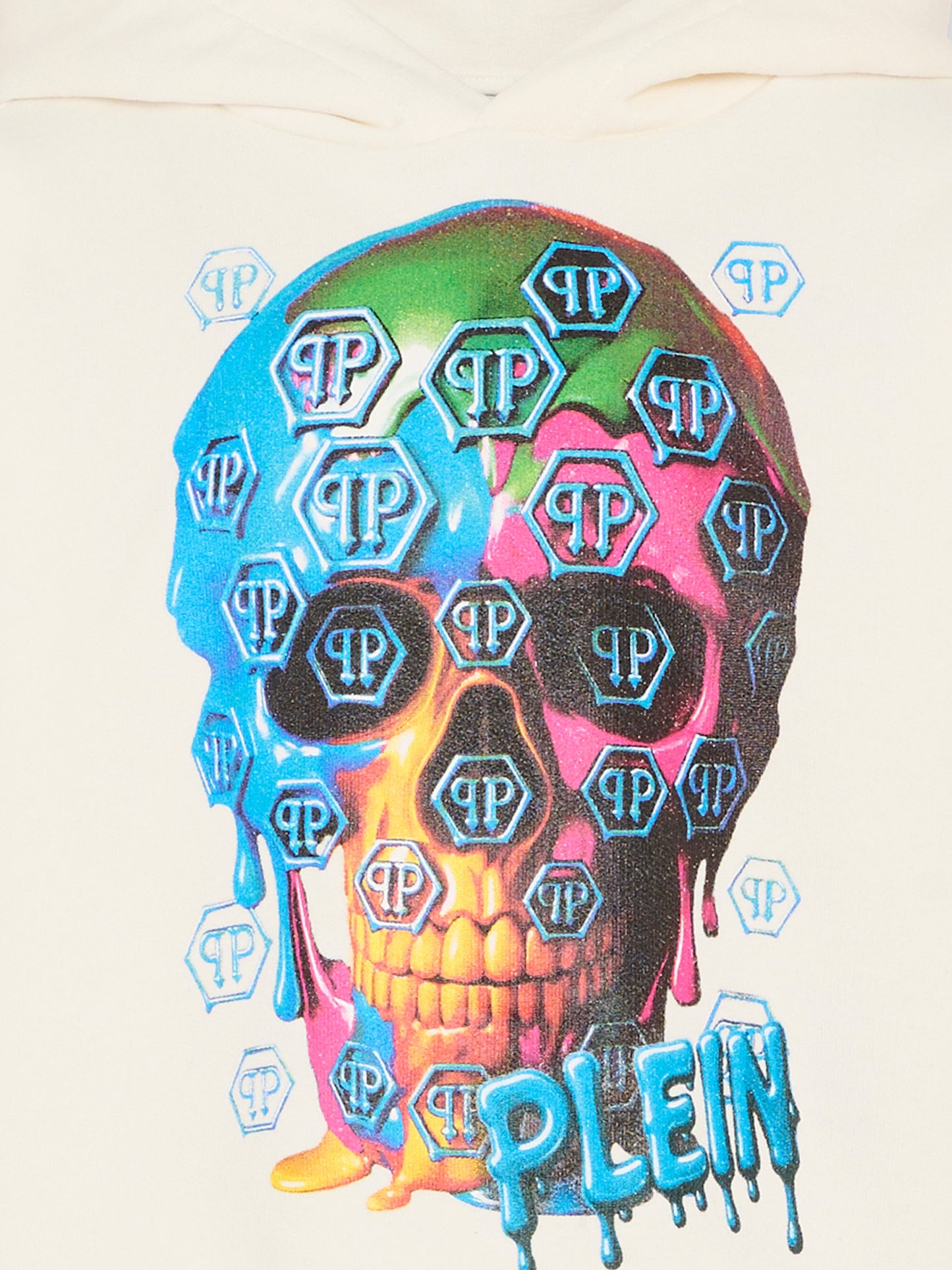 Felpa avorio per bambino con teschio,Philipp Plein Junior,S6PHJBHS245 002