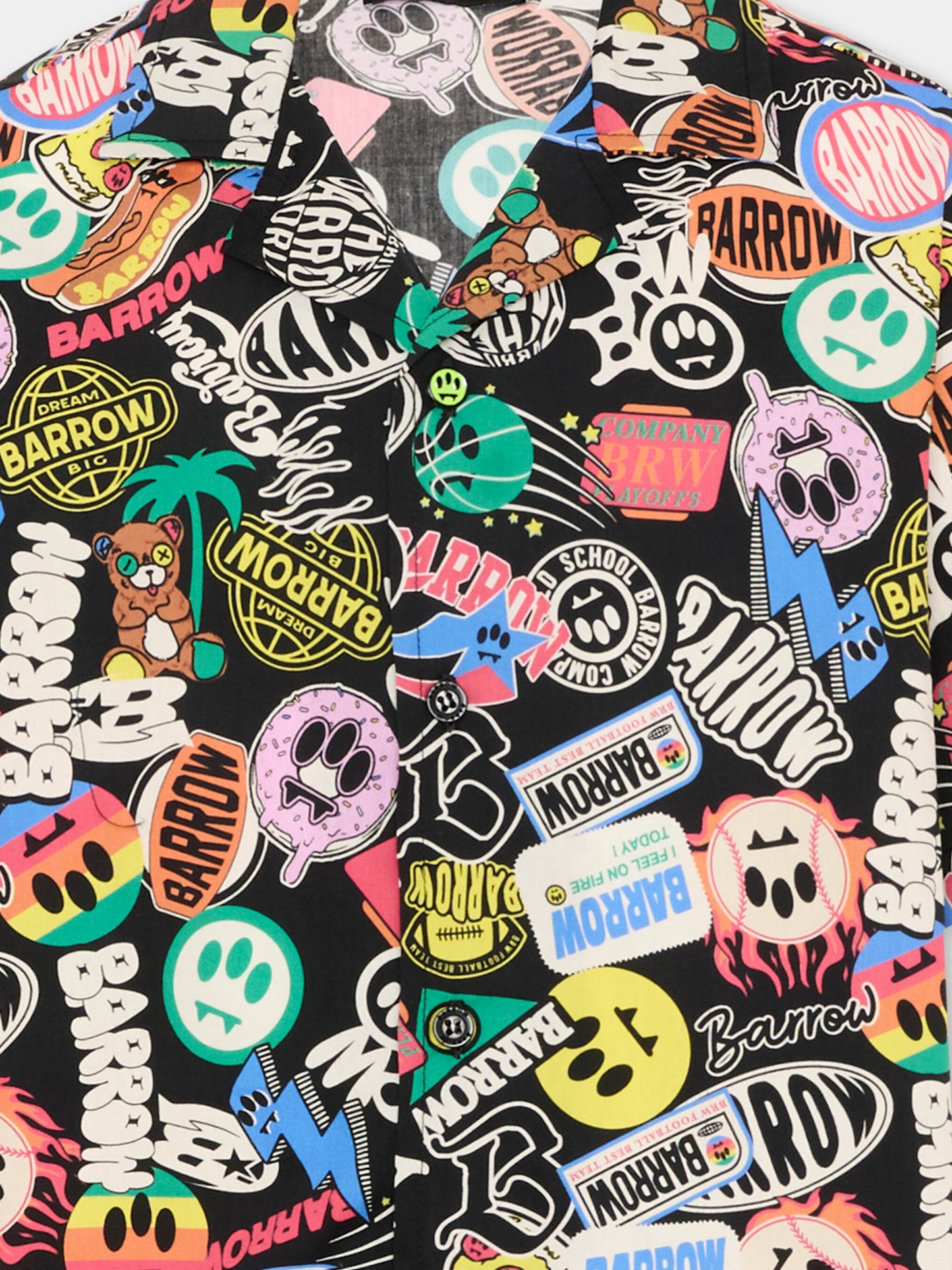 Camicia multicolor per bambino con stampe,Barrow,S6BKJUSI054 140