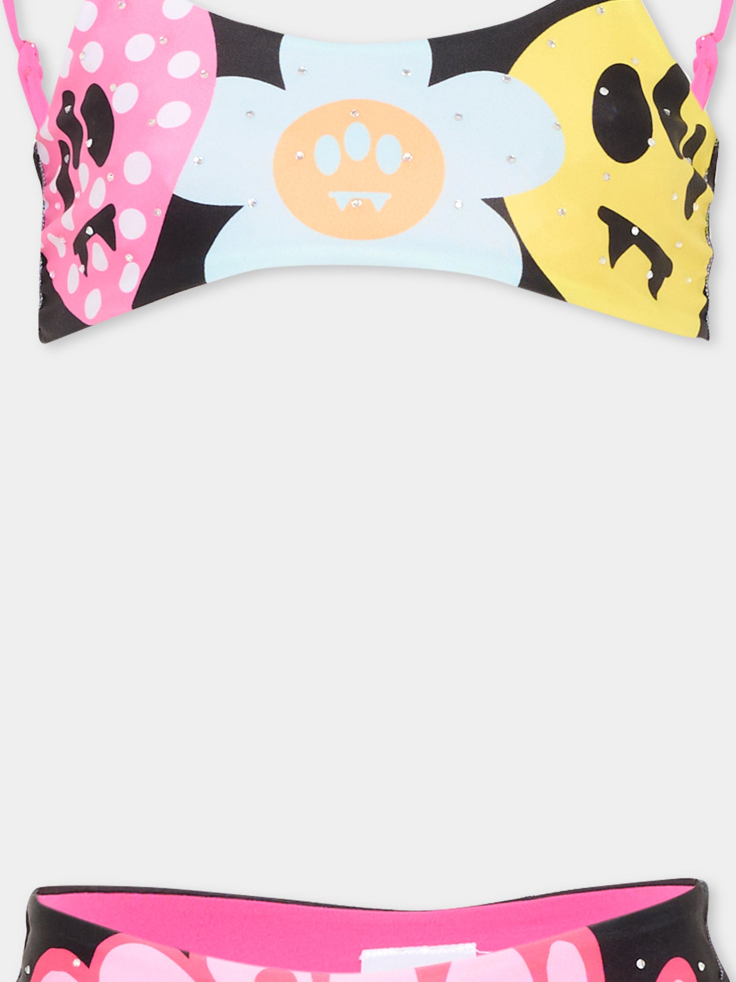 Slip e bikini nero per bambina logo,Barrow,S6BKJGSB233 110