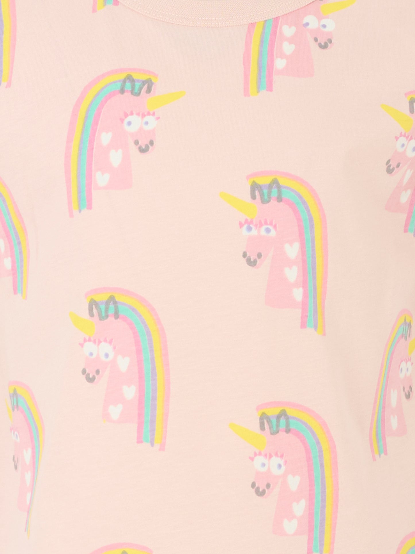 T-shirt rosa per bambina con unicorni,Stella Mccartney Kids,TT8E01 Z1343 505MC