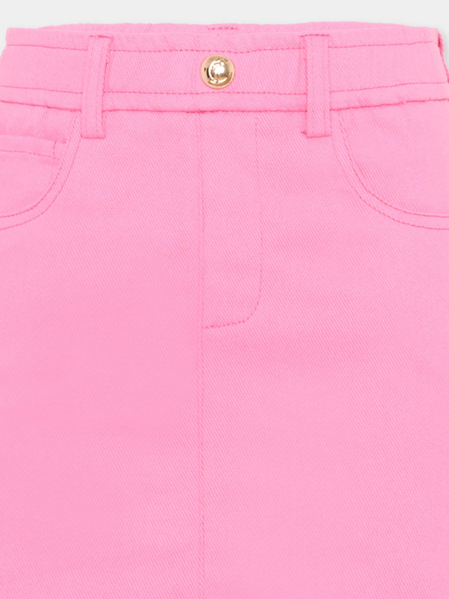 Gonna rosa per bambina con logo,Just Cavalli Kids,JIP26004GO PINK BEGONIA
