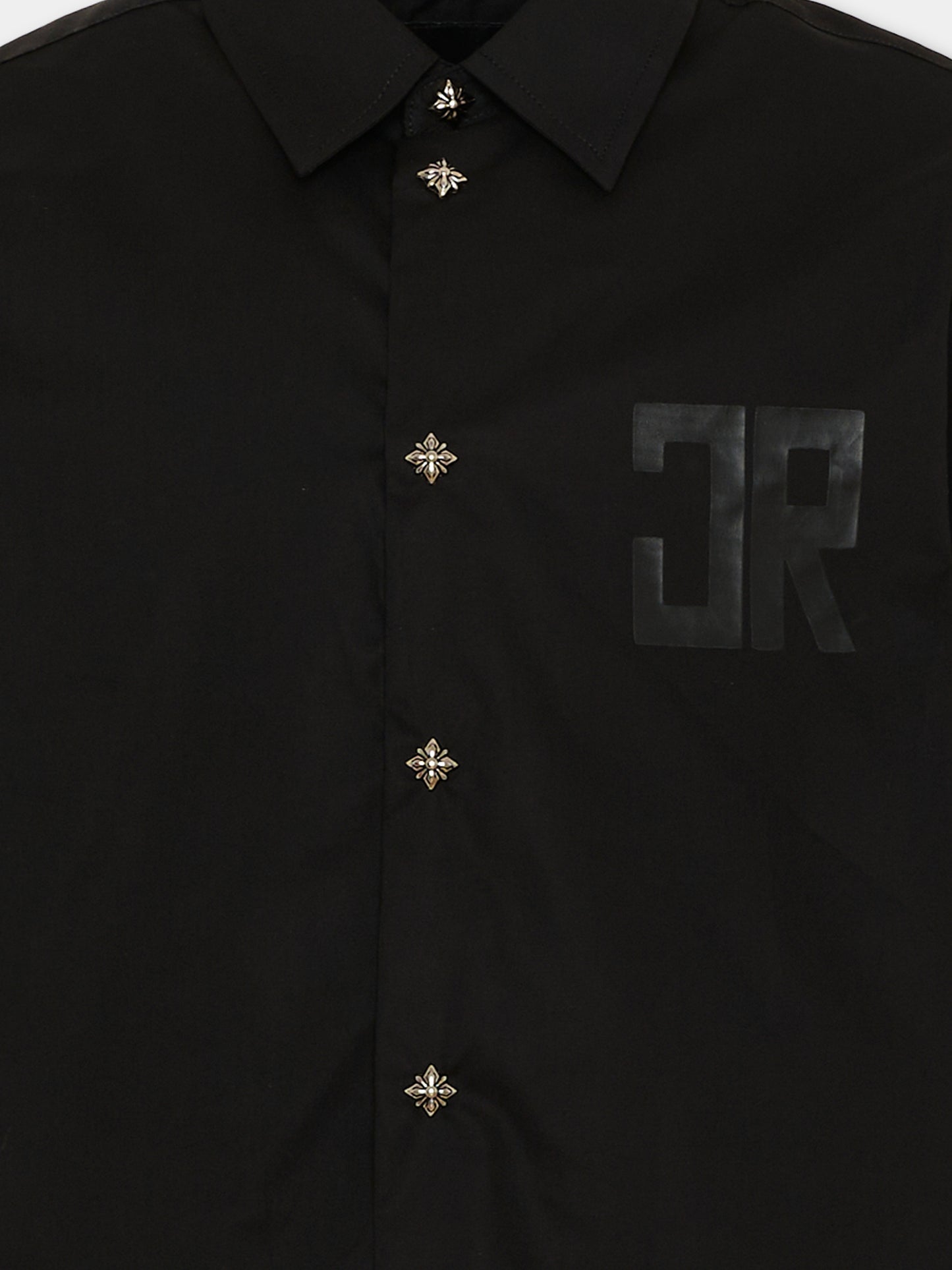 Camicia nera per bambino con logo,Richmond,RBP26029CA BLACK