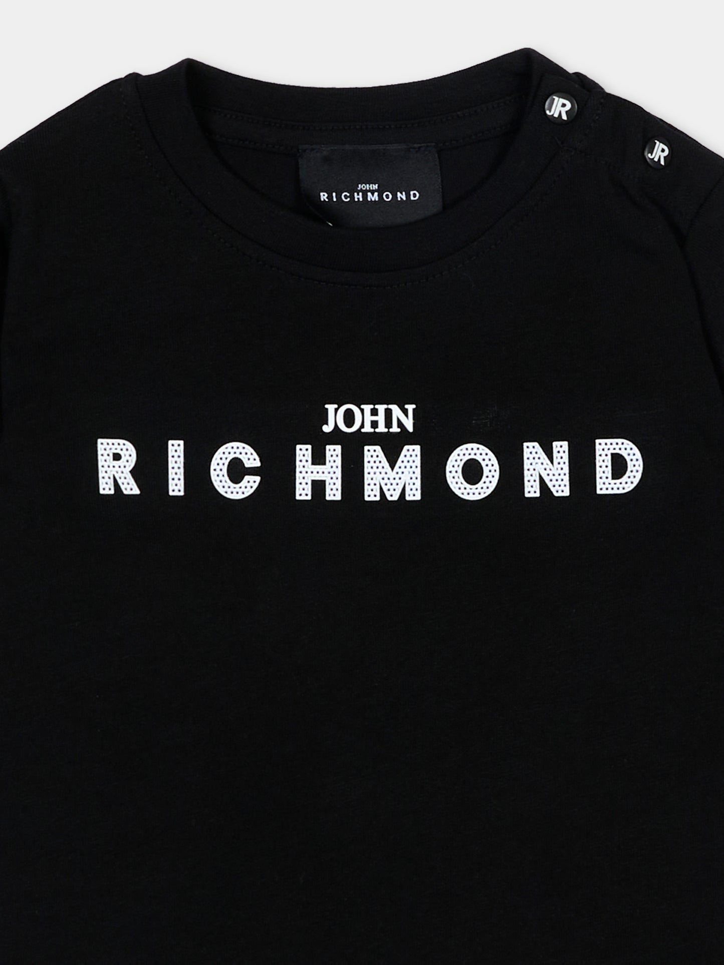 T-Shirt nera per neonato con logo,Richmond,RIP26002TS BLACK