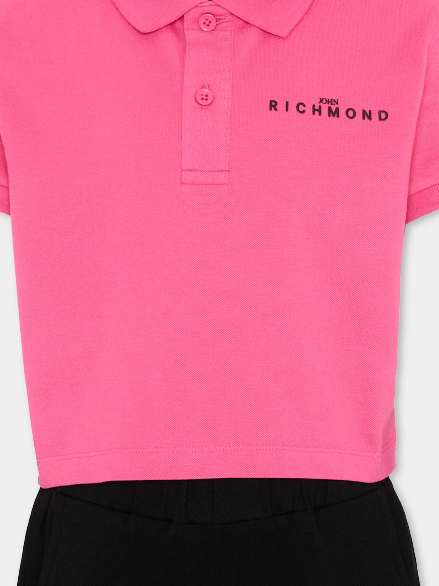 Completo sportivo fucsia per bambina con logo,Richmond,RGP26028CE FUCHSIA PURPLE