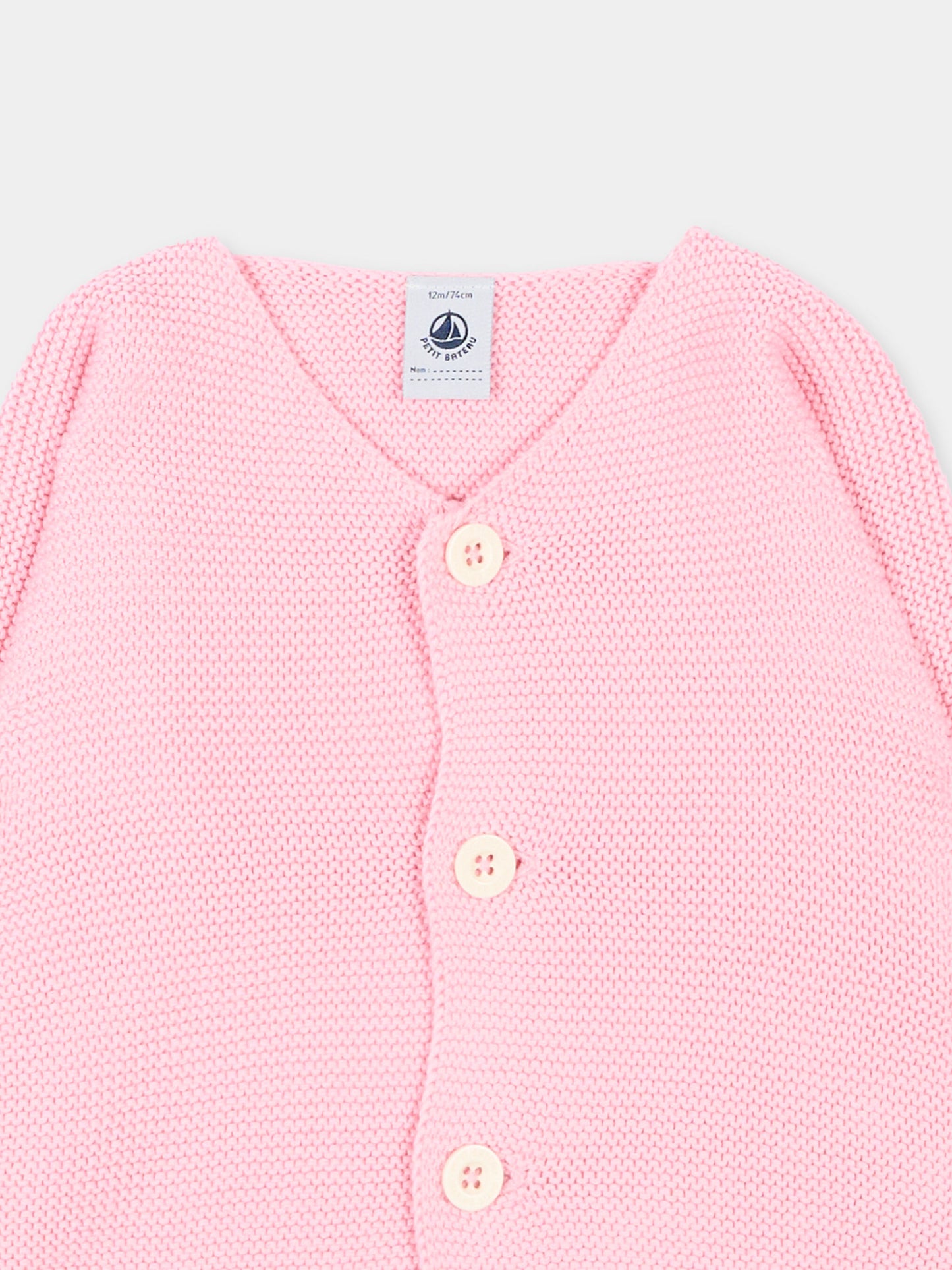 Cardigan rosa per neonata,Petit Bateau,A0FOL MARQUISE 01
