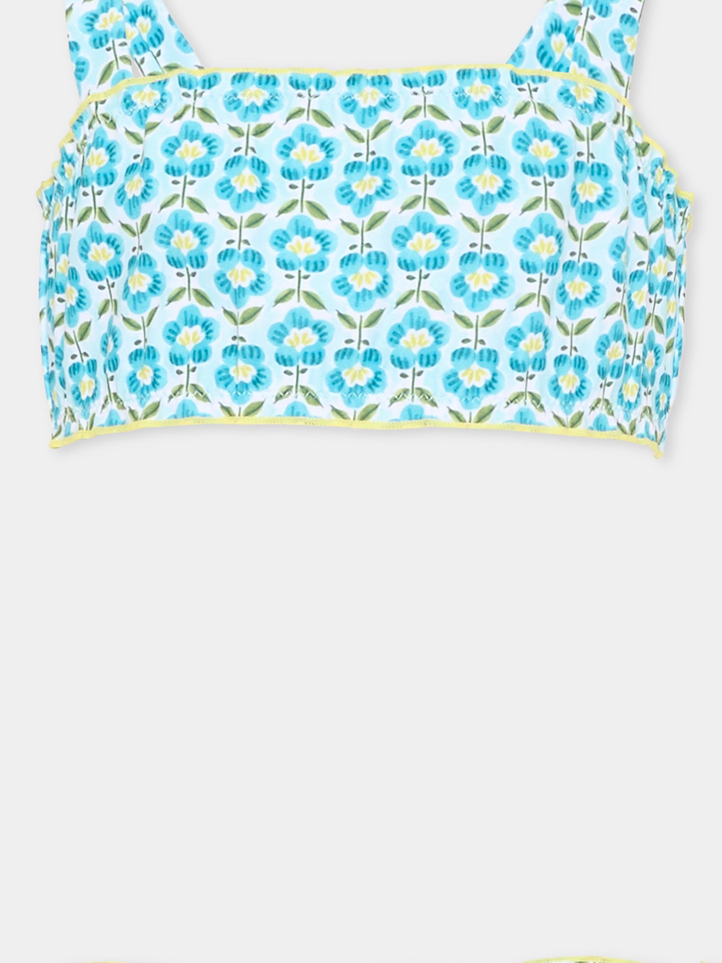 Bbikini azzurro floreale per bambina,Mayoral,3735 049