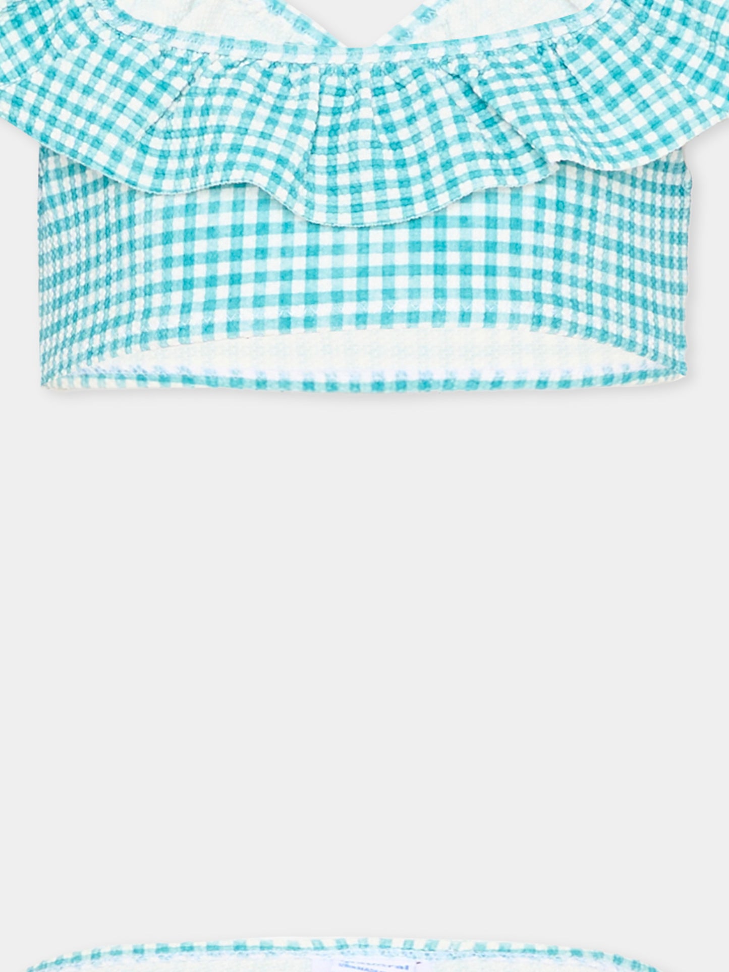 Bikini azzurro vichy per bambina,Mayoral,3734 044