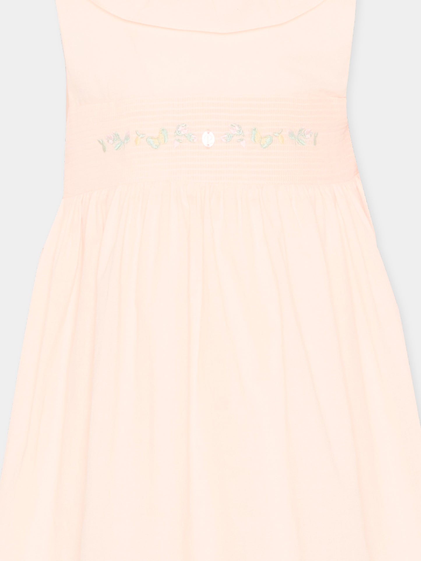 Abito rosa per bambina con punto smock,Patachou,PAP VT4233221 848