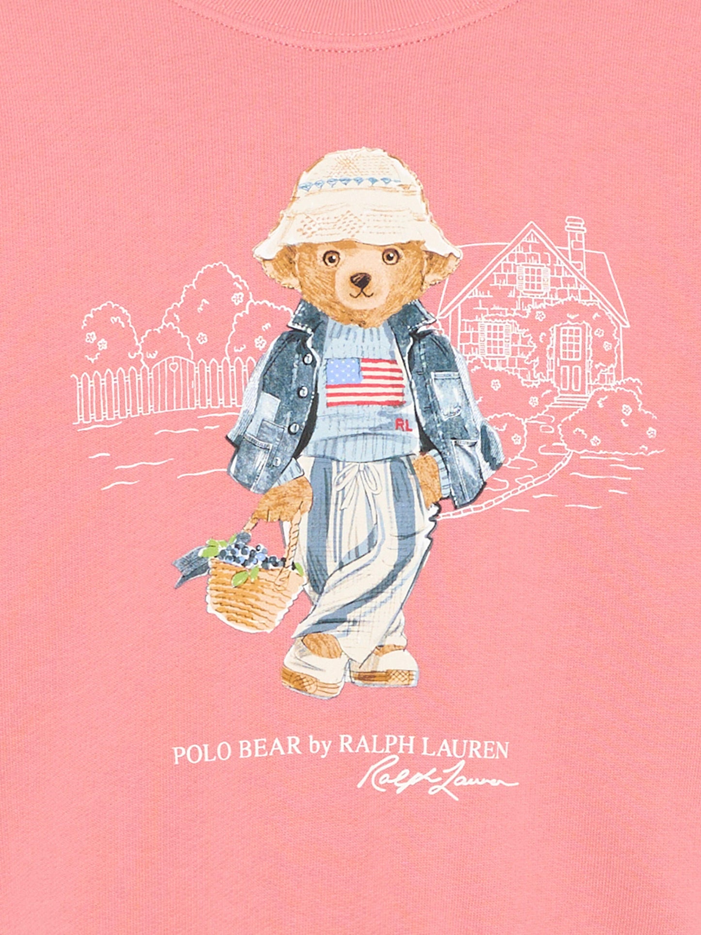 Felpa rosa Polo Bear per bambina,Ralph Lauren Kids,A11783001