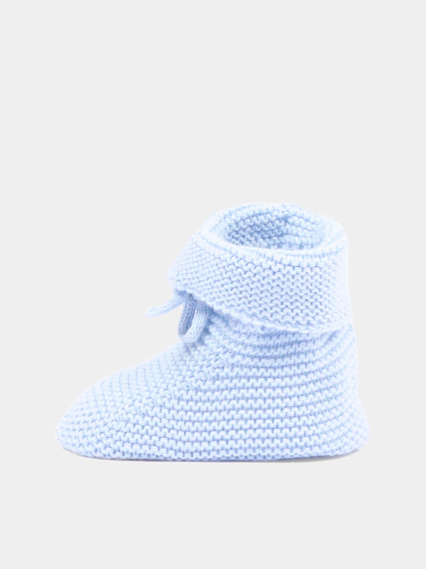 Babbucce celeste per neonato in tricot,Paz Rodríguez,018 22507 801 H82