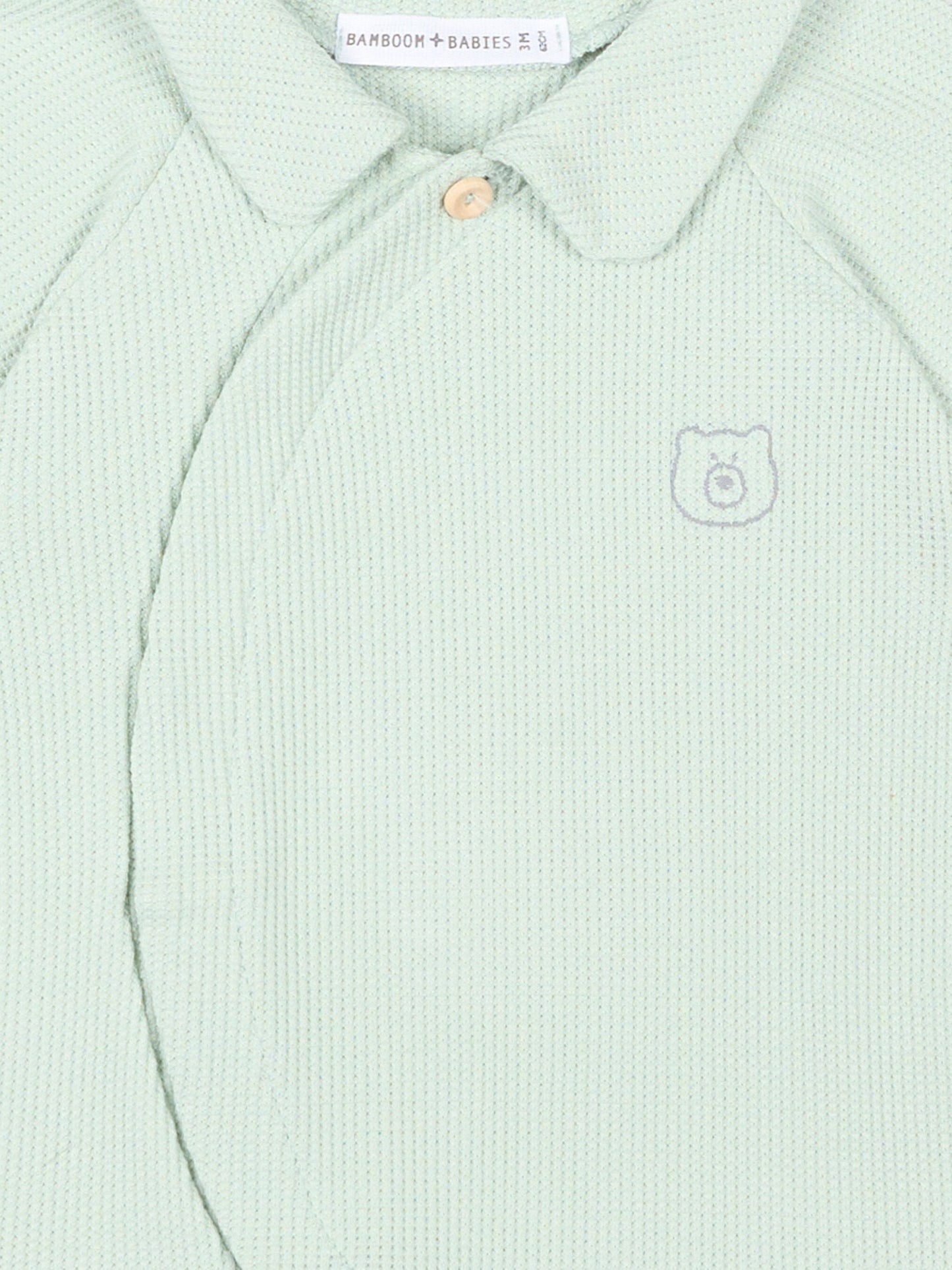 Tutina verde per neonato con orsetto,Bamboom,1149TE00072 OCEAN BLU