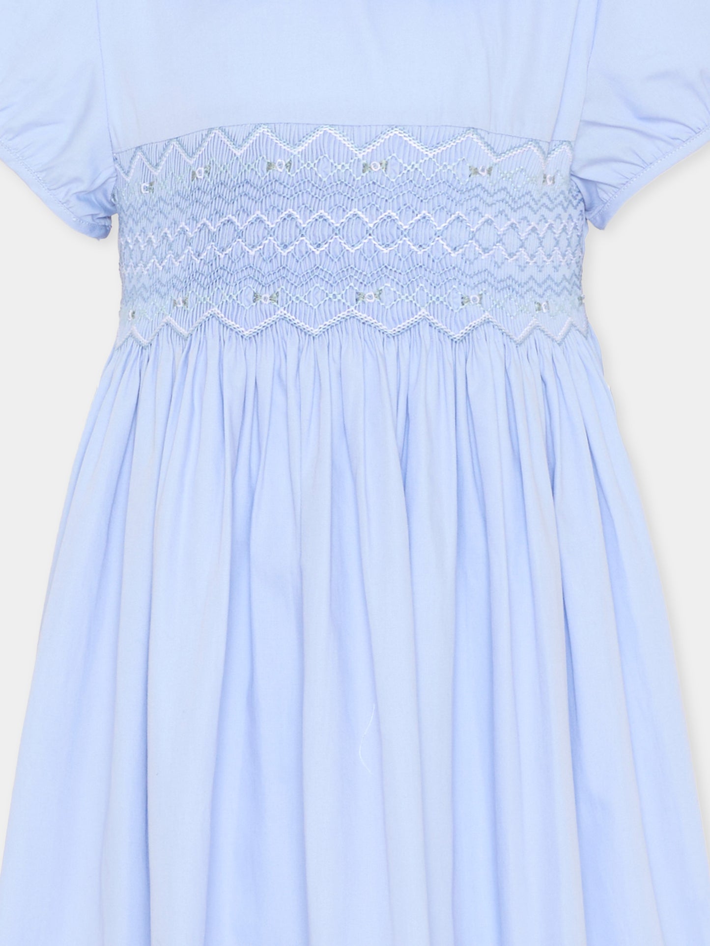 Vestito celeste Héloise per bambina,Kidiwi Handmade,36021-TU275