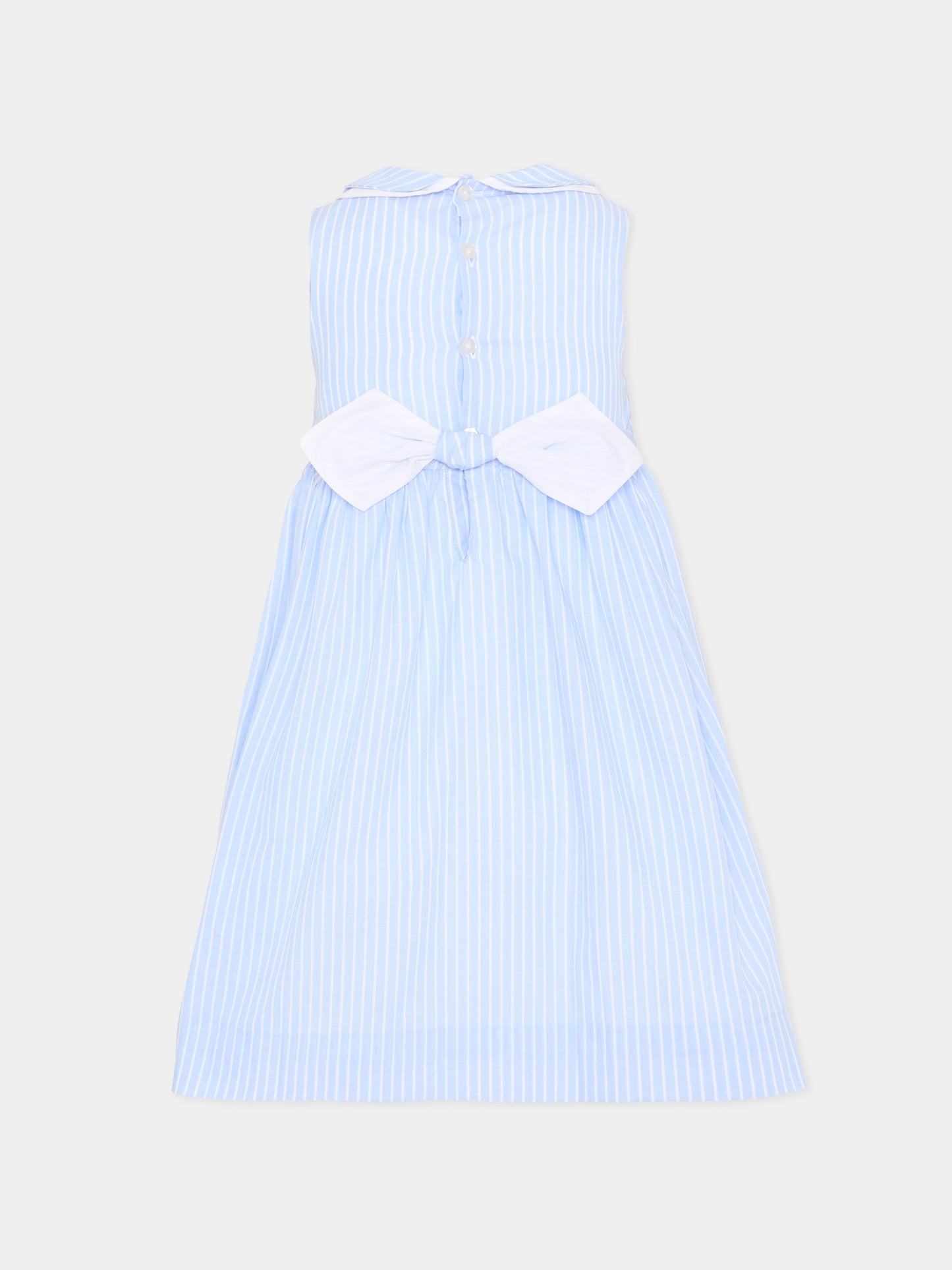 Vestito celeste Maud per bambina,Kidiwi Handmade,36041-TR044