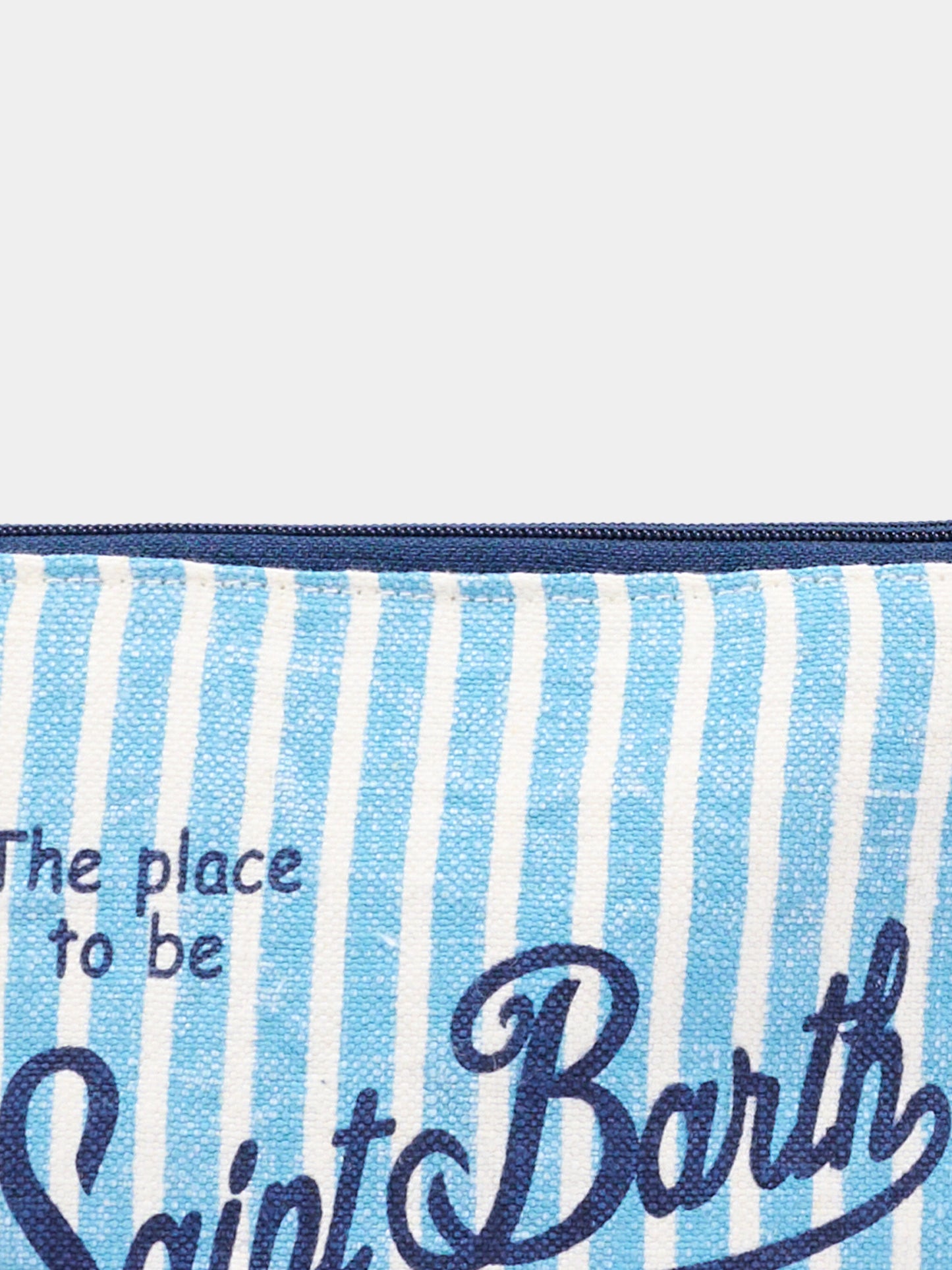 Pochette azzurra Aline Linen per bambini a righe,Mc2 Saint Barth,ALI0004 00398L