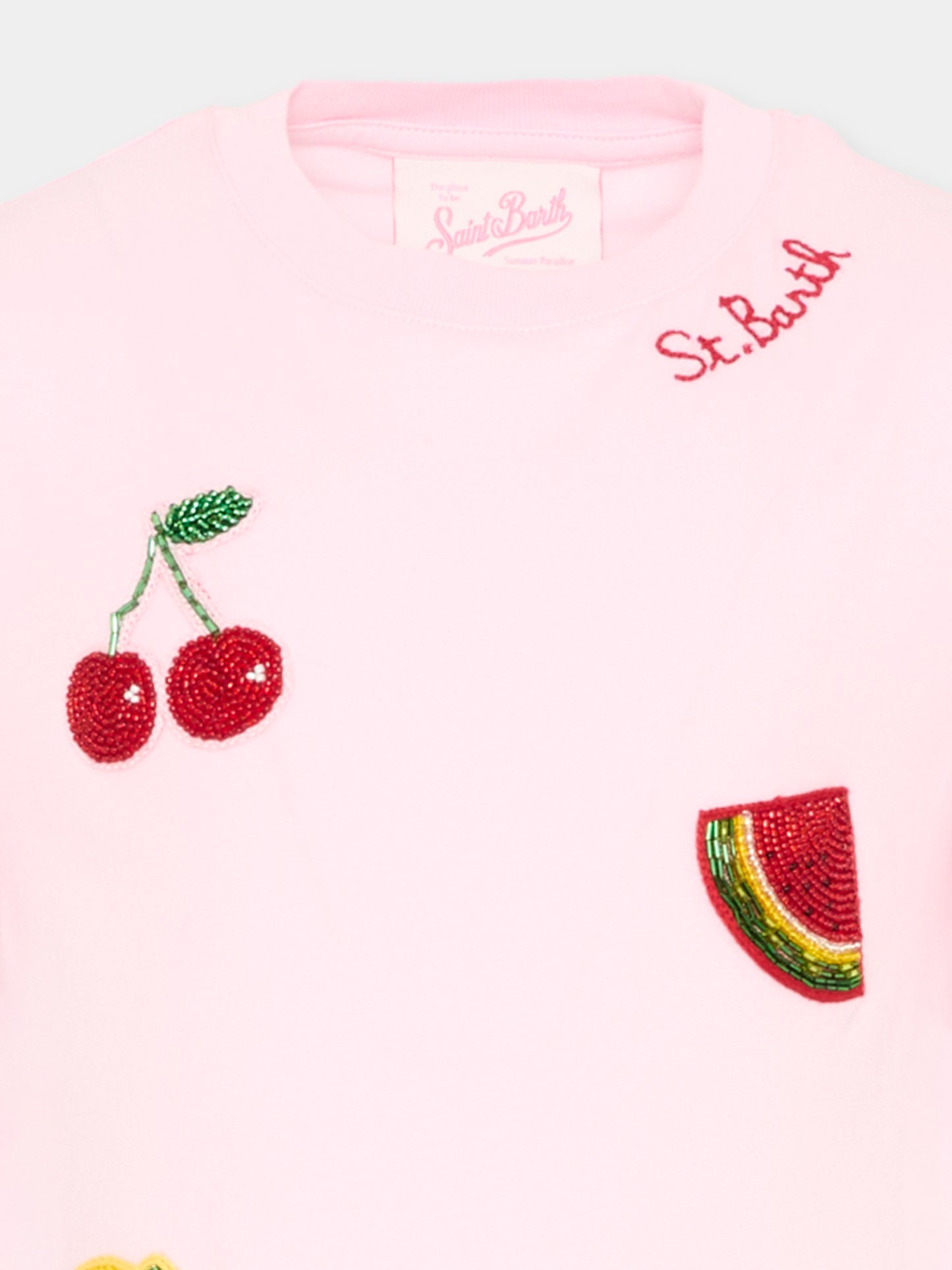 Copricostume rosa Abbey per bambina con frutta,Mc2 Saint Barth,ABY0001 00284L