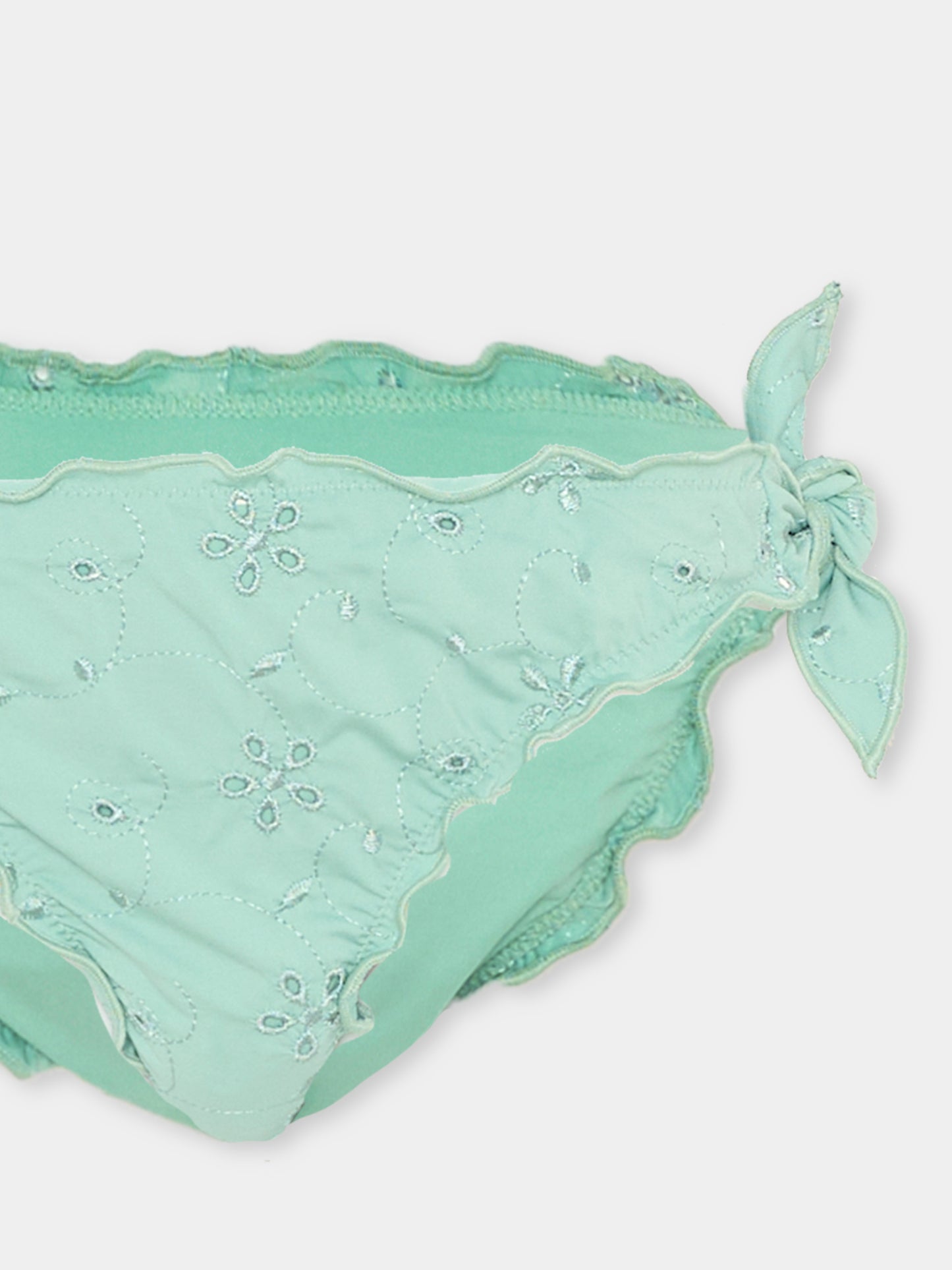 Slip e bikini verde Cris per bambina,Mc2 Saint Barth,CRIS001 02895L