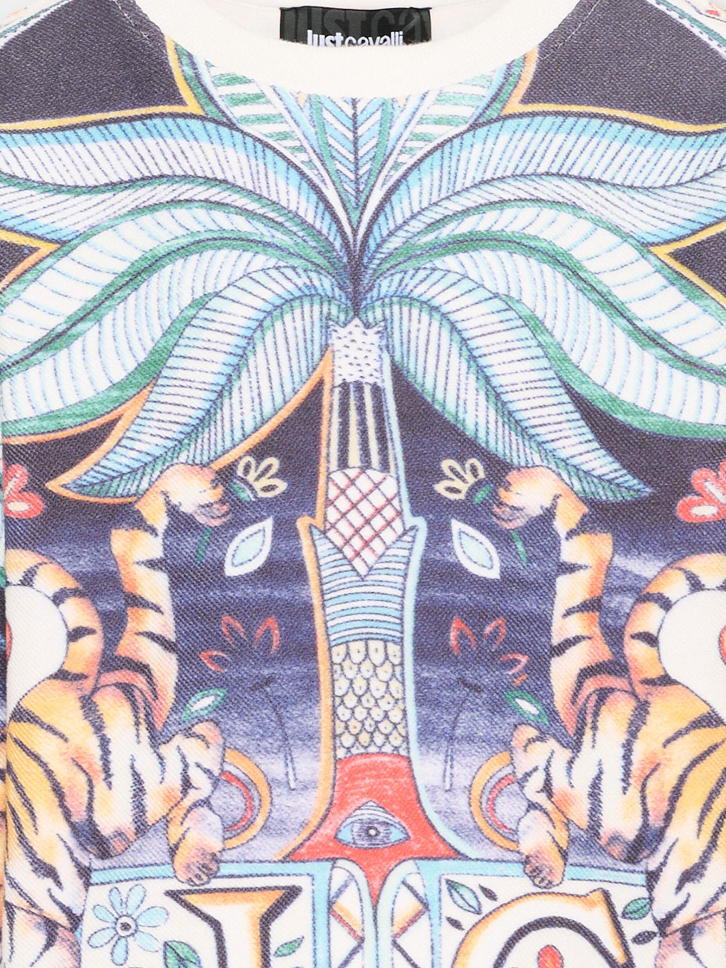 Felpa multicolor per bambino con stampa giungla,Just Cavalli Kids,JBP26063FE INDIA DIGITAL