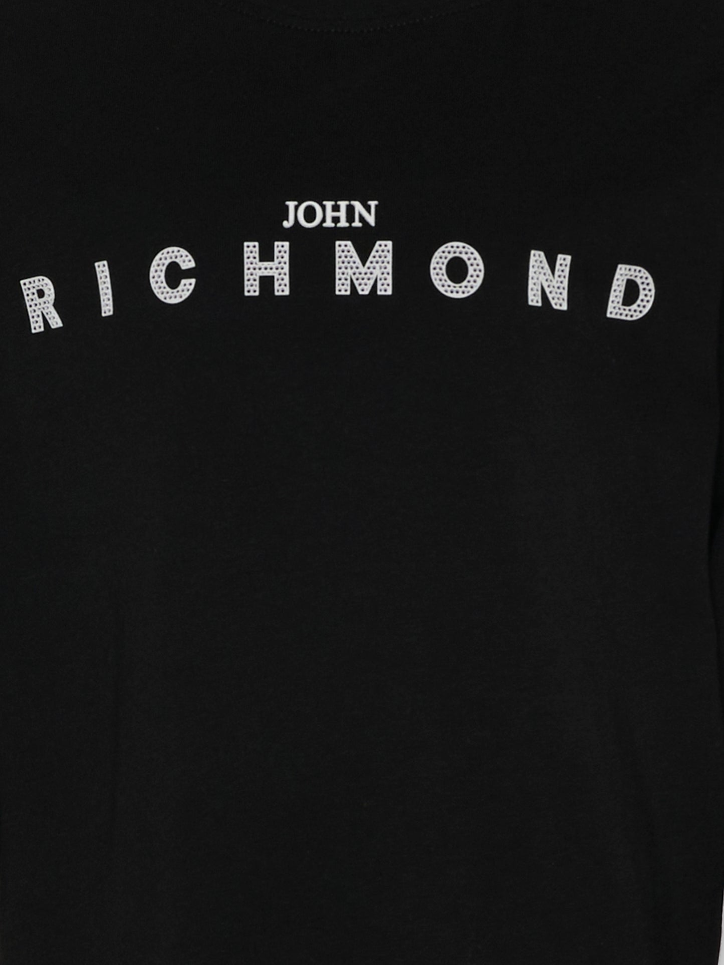 T-Shirt a manica lunga nera per bambini con logo,Richmond,RBP26021TS BLACK