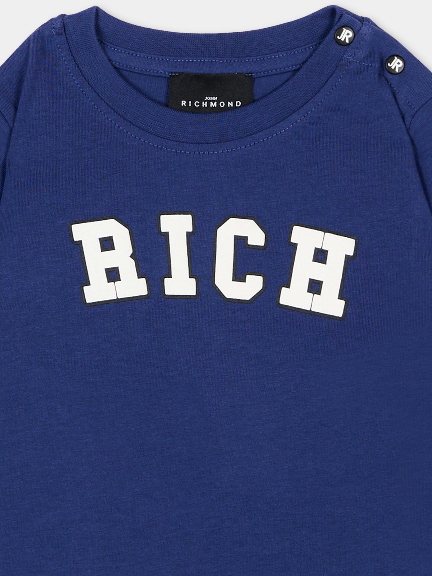 T-Shirt blu per neonato con logo,Richmond,RIP26017TS BLUE BEACON