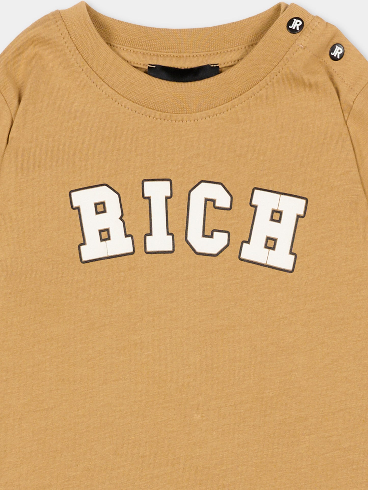 T-Shirt marrone per neonato con logo,Richmond,RIP26017TS BROWN CARTOUCHE