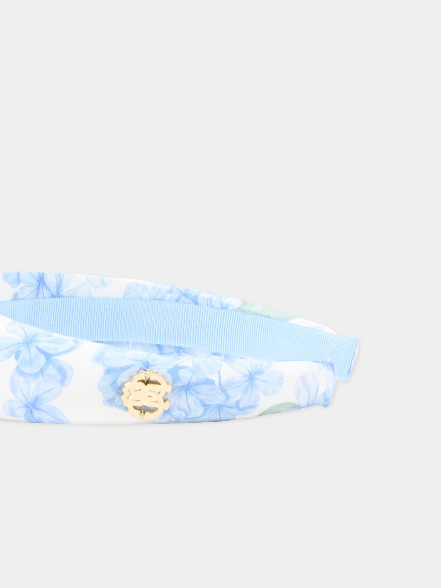 Cerchietto multicolor per bambina con stampa floreale,Roberto Cavalli Kids,CGP26157FR PLUMBAGO