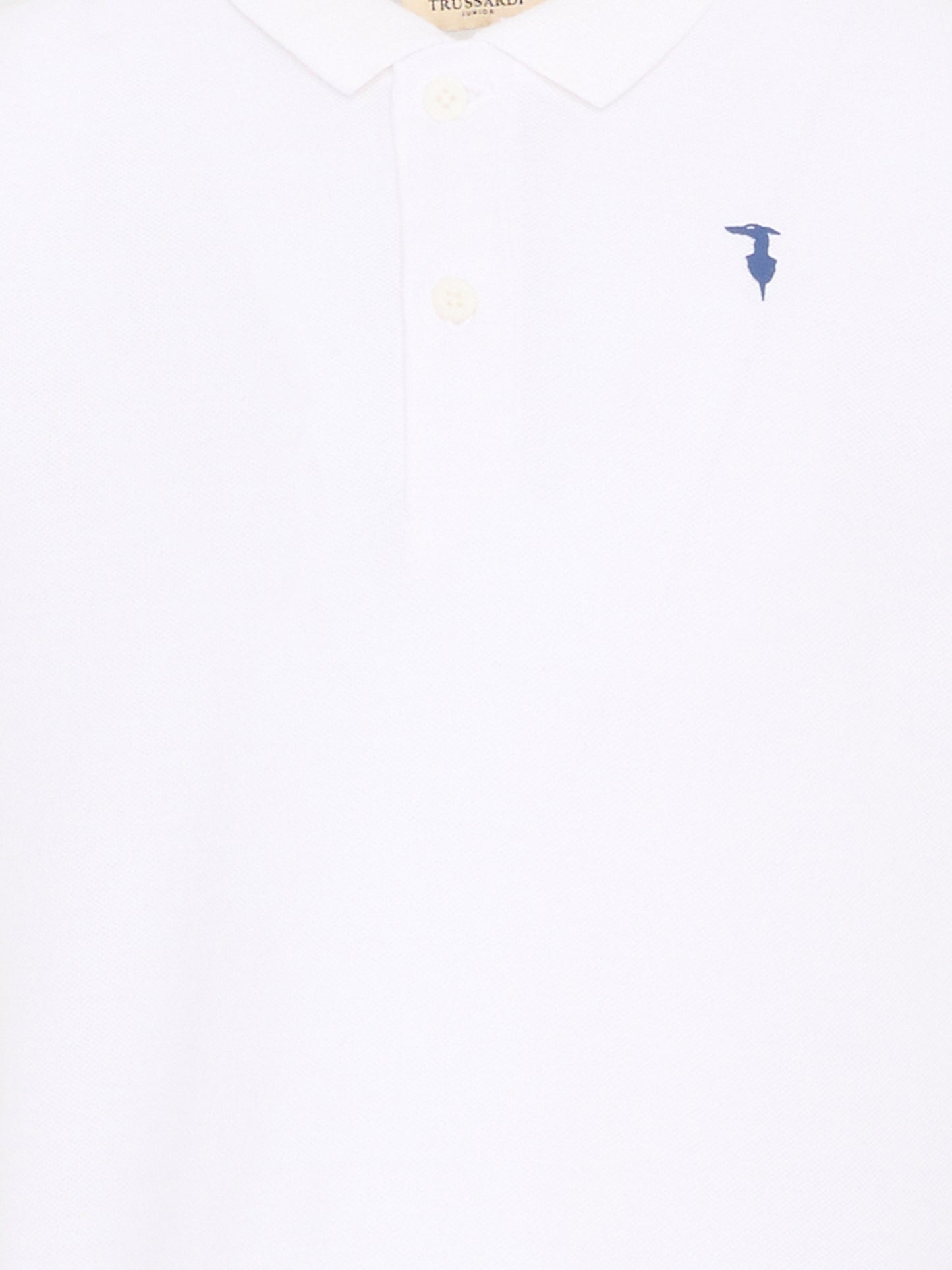 Polo bianca per bambino con levriero,Trussardi Junior,TIP26002PO WHITE OPTICAL