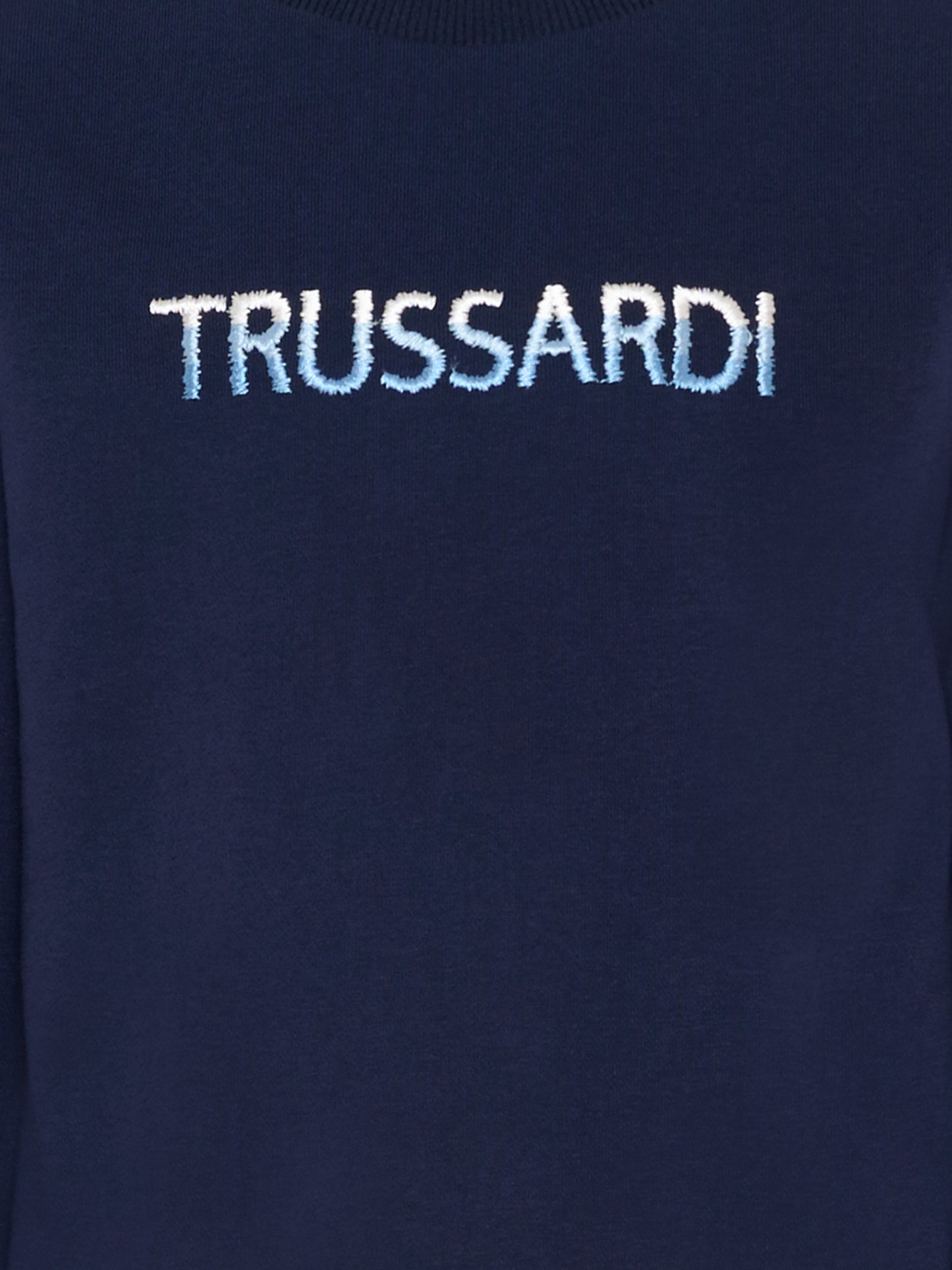 Felpa blu per bambino con logo,Trussardi Junior,TIP26091FE BLUE ESTATE