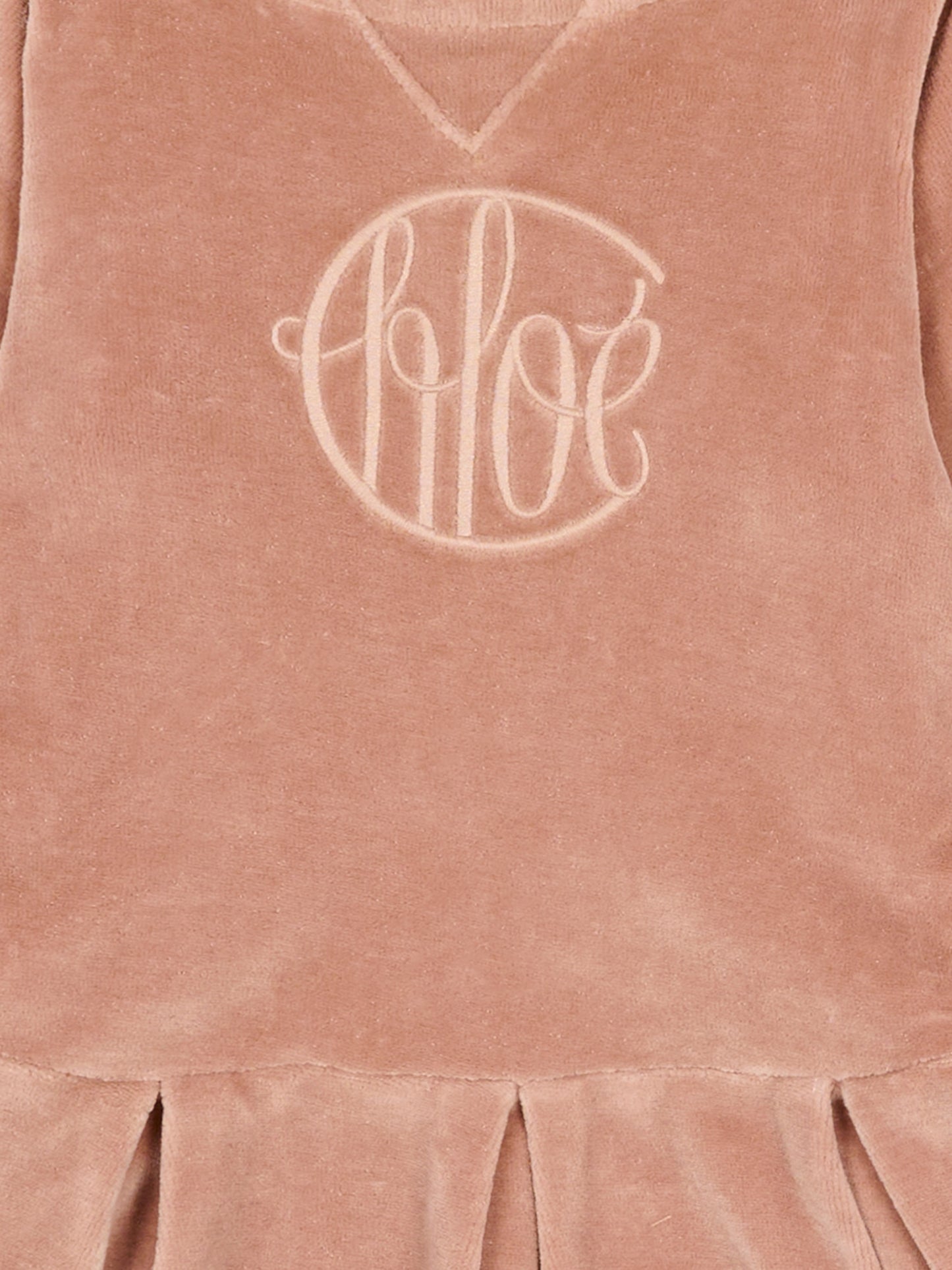 Vestito rosa per neonata con logo,Chloé Kids,C20717 244