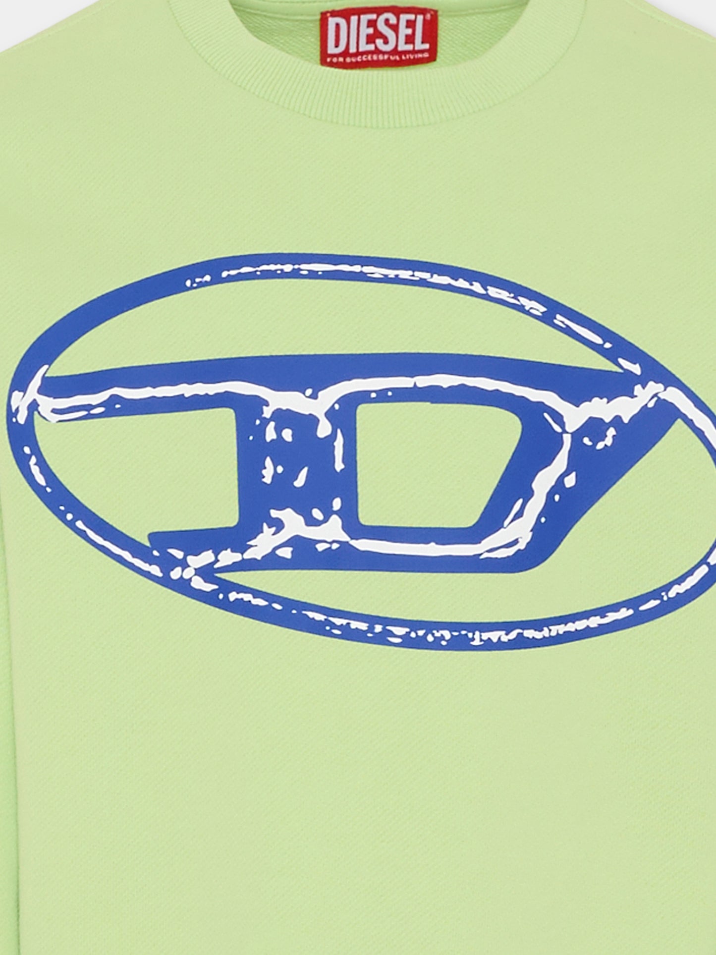 Felpa verde per bambino con logo blu,Diesel,J02488-KYAQK-K504