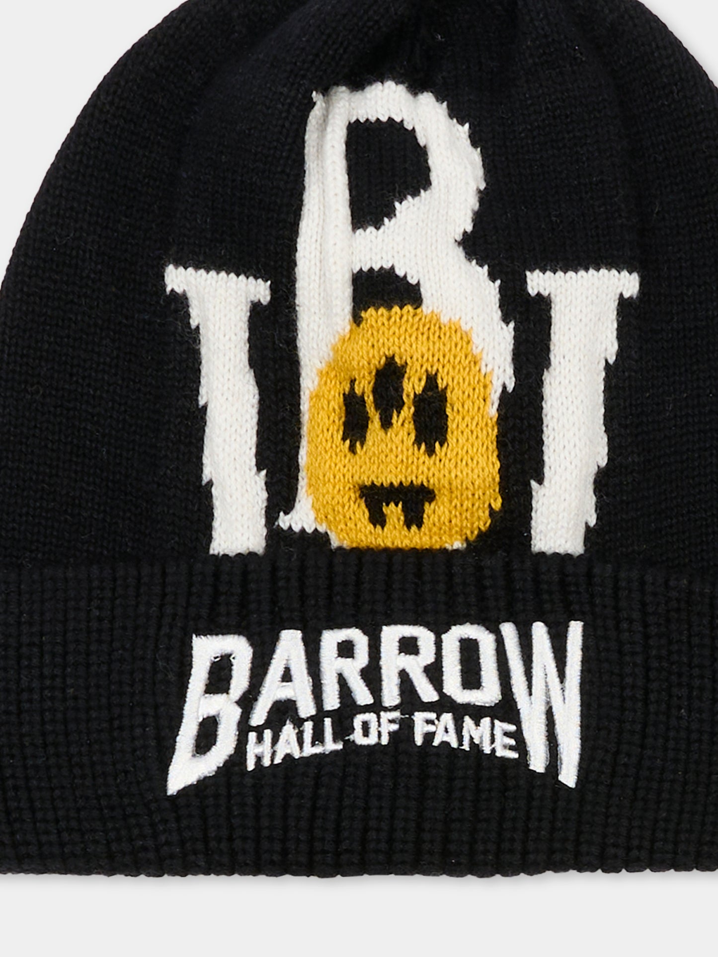 Berretto nero per bambini con logo,Barrow,F5BKJUHT091 110