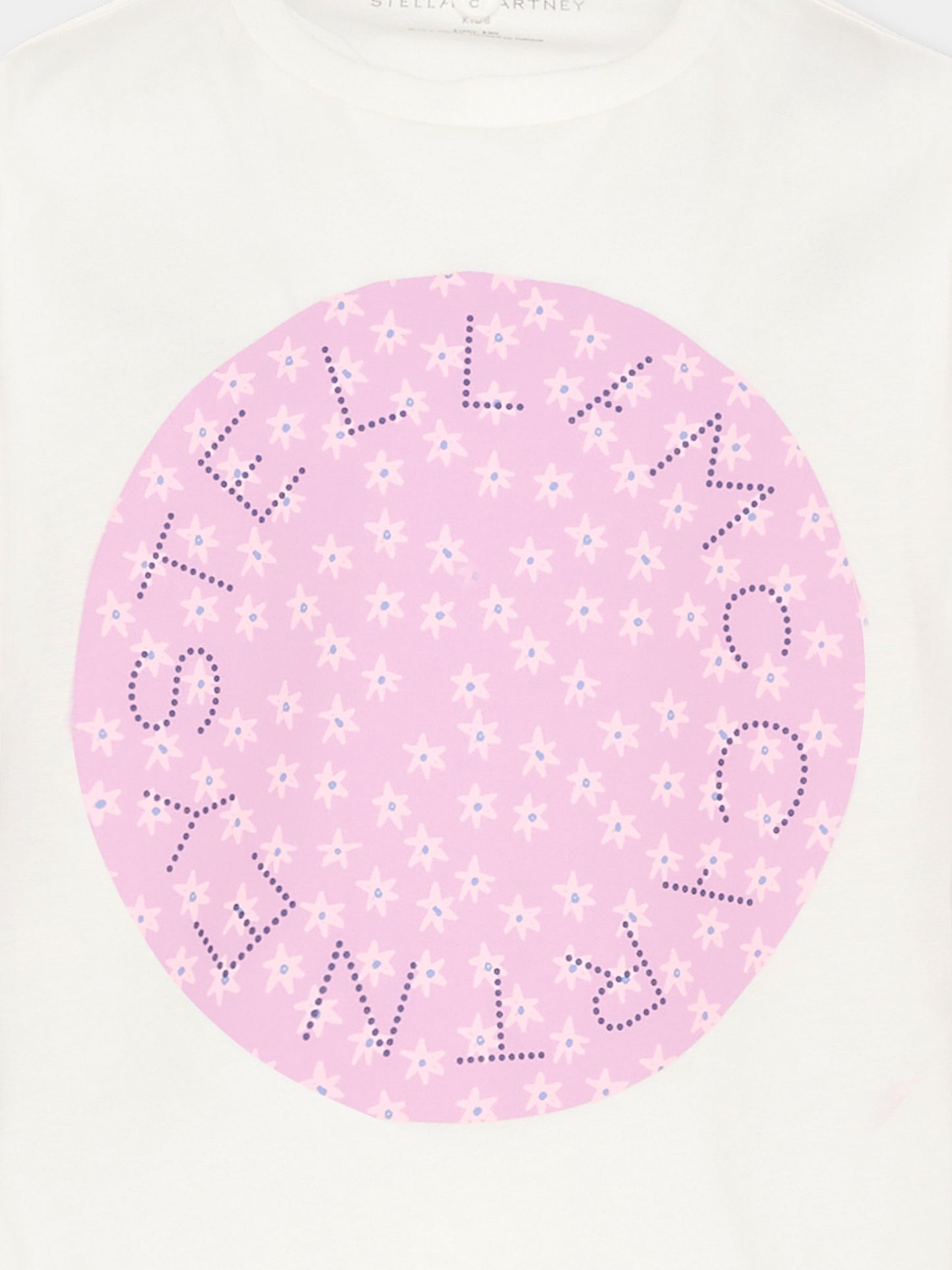 T-shirt bianca con logo per bambina,Stella Mccartney Kids,TX8B21 Z0434 101