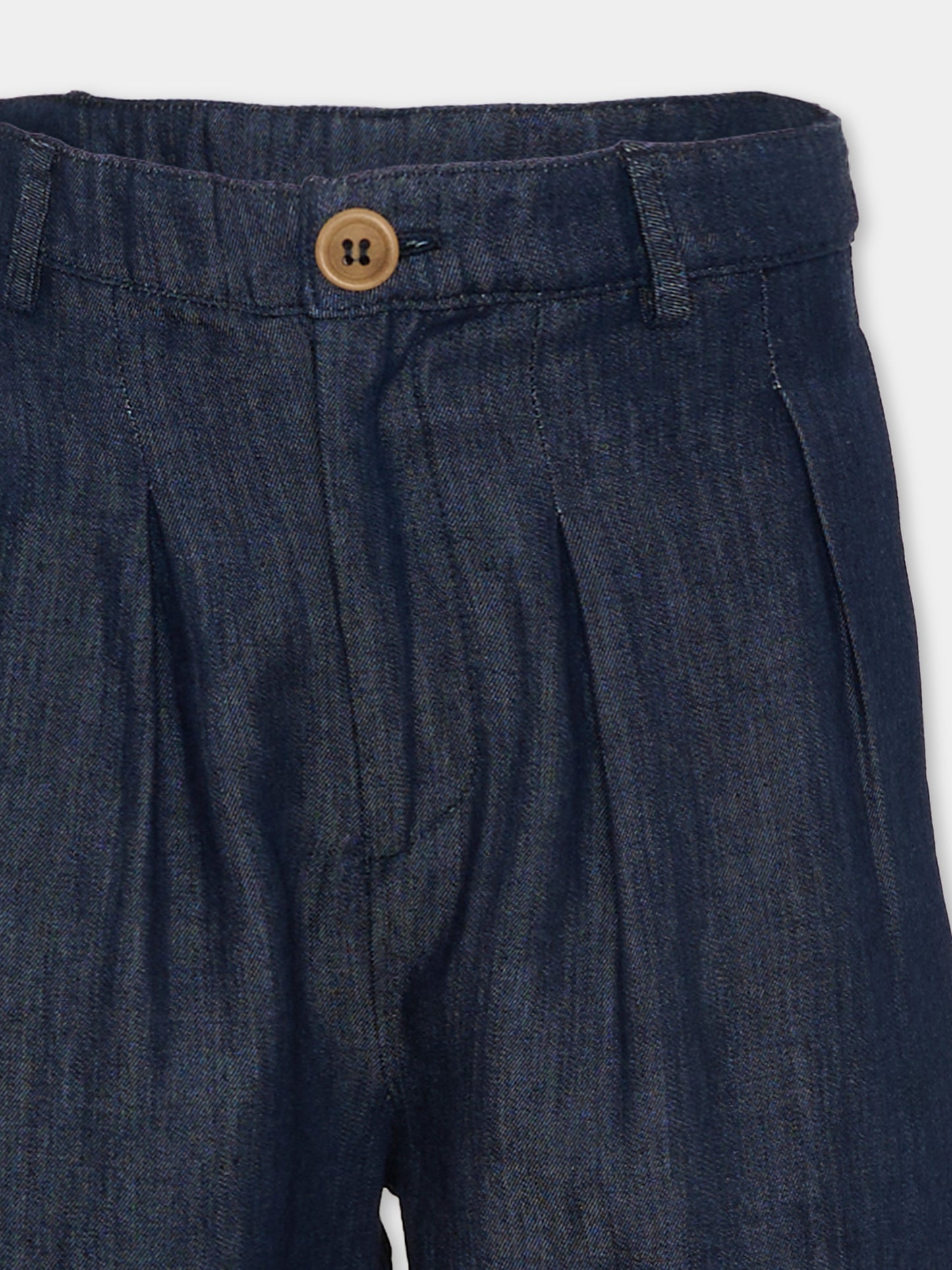 Shorts blu per bambino in denim,Vélocipède,VLC-SS26-TR004 MIDNIGHT