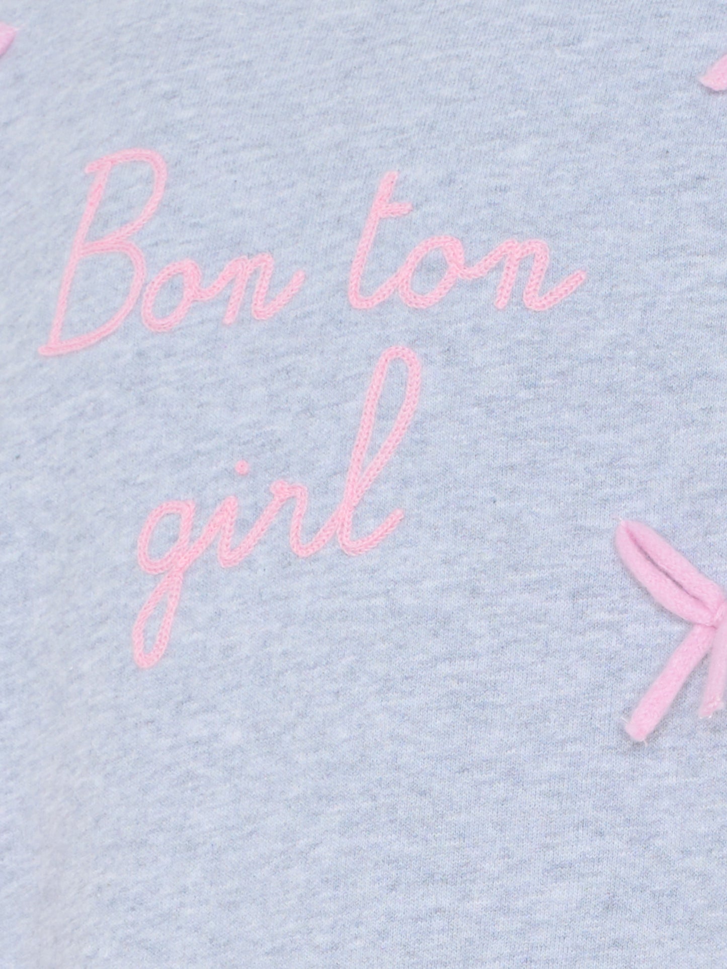 Felpa grigia per bambina con fiocchi,Mc2 Saint Barth,BRN0002 01454I