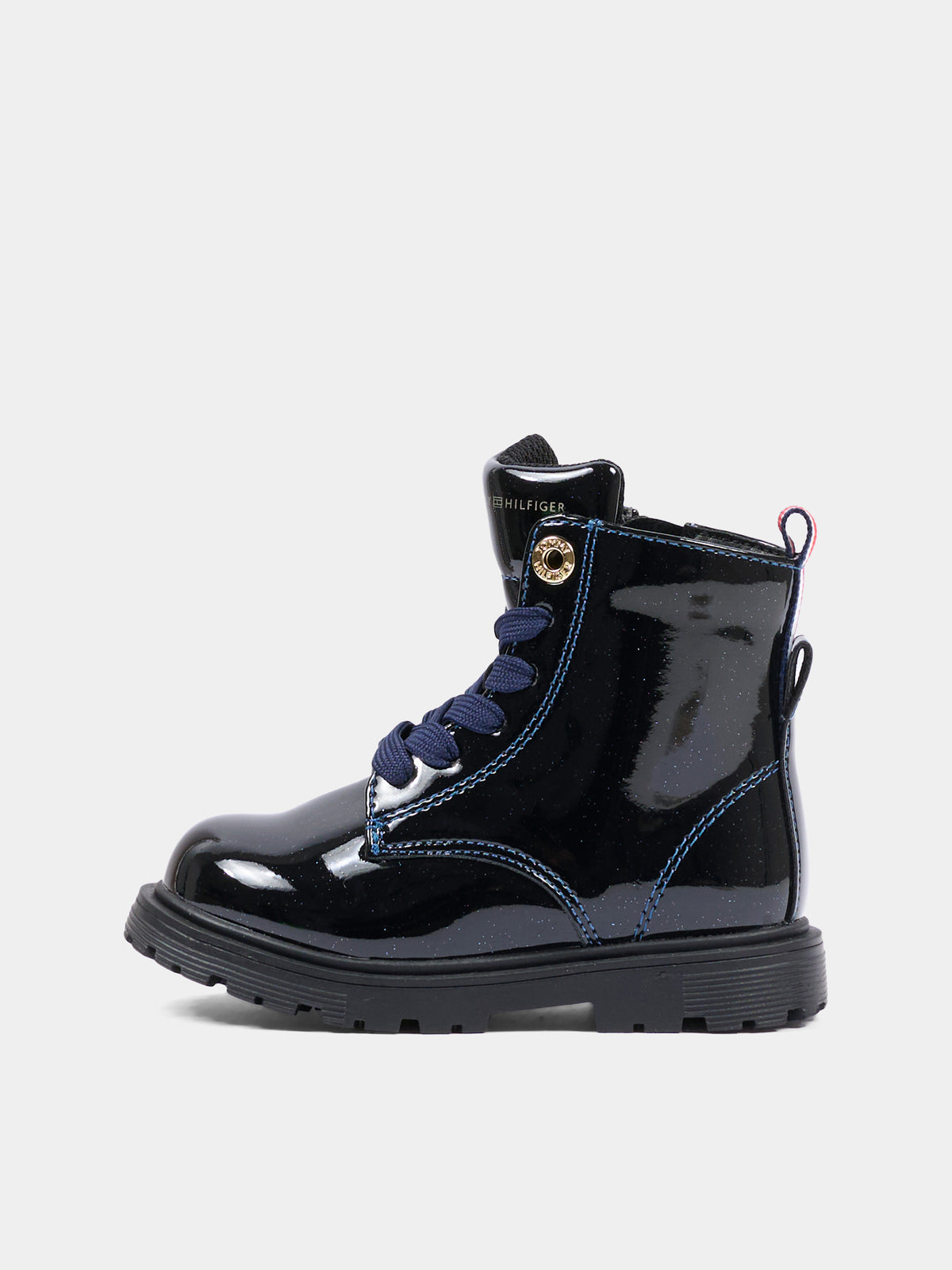 Anfibi blu per bambina con microglitter,Tommy Hilfiger Junior,T1A5 35153 1237800