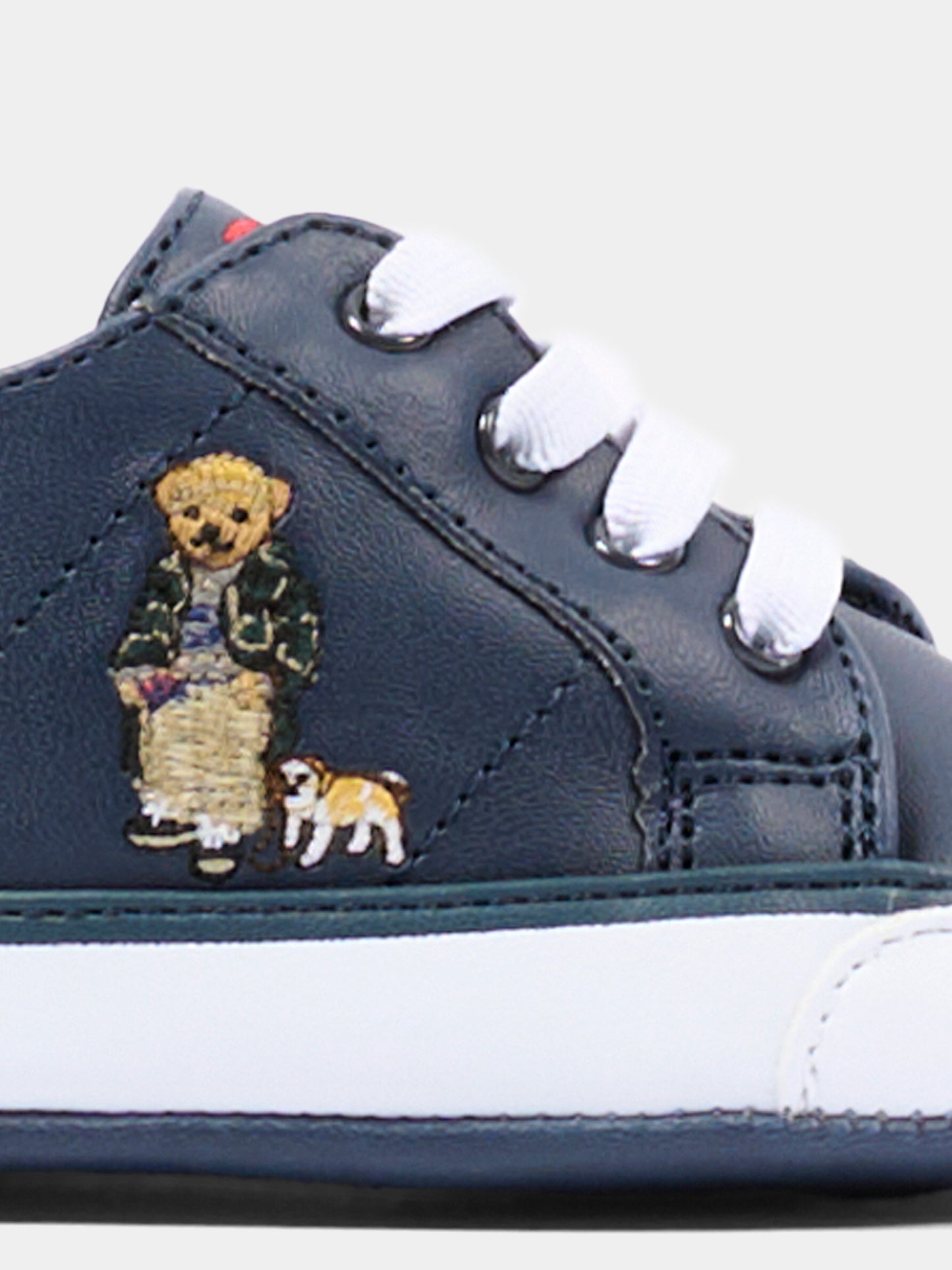 Sneakers blu per neonato con Polo Bear,Ralph Lauren Kids,RL03477410